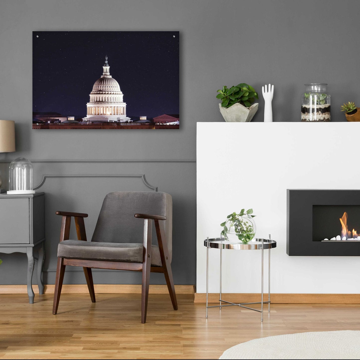 Epic Art 'US Capital at Night' by Lori Deiter Acrylic Glass Wall Art,36x24