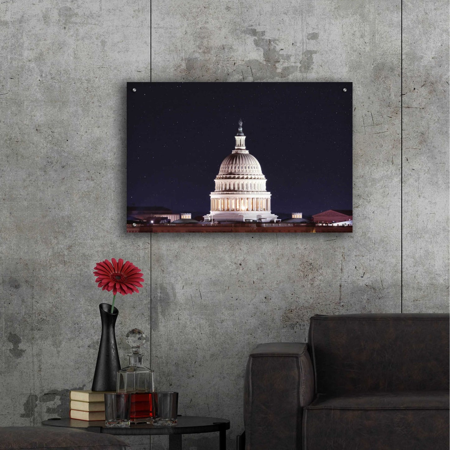 Epic Art 'US Capital at Night' by Lori Deiter Acrylic Glass Wall Art,36x24