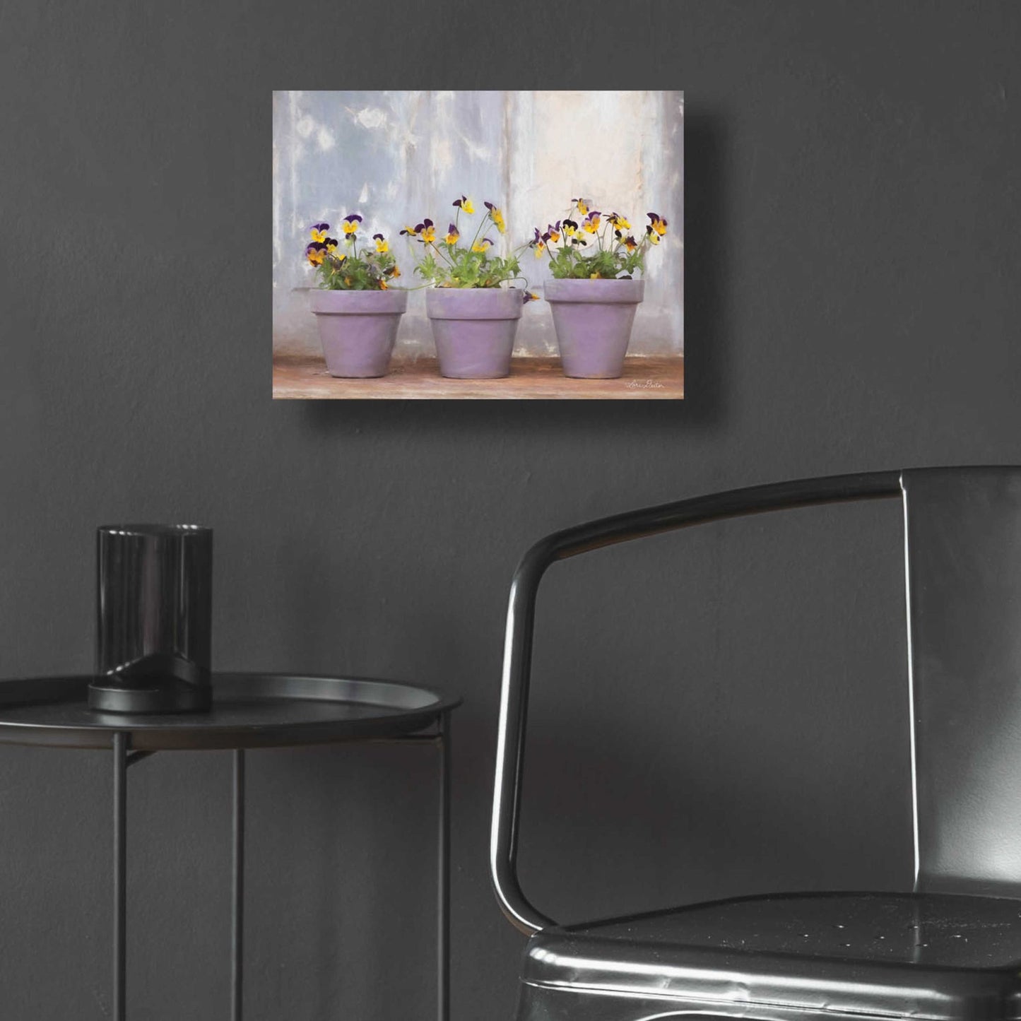 Epic Art 'Pansy Still Life I' by Lori Deiter Acrylic Glass Wall Art,16x12