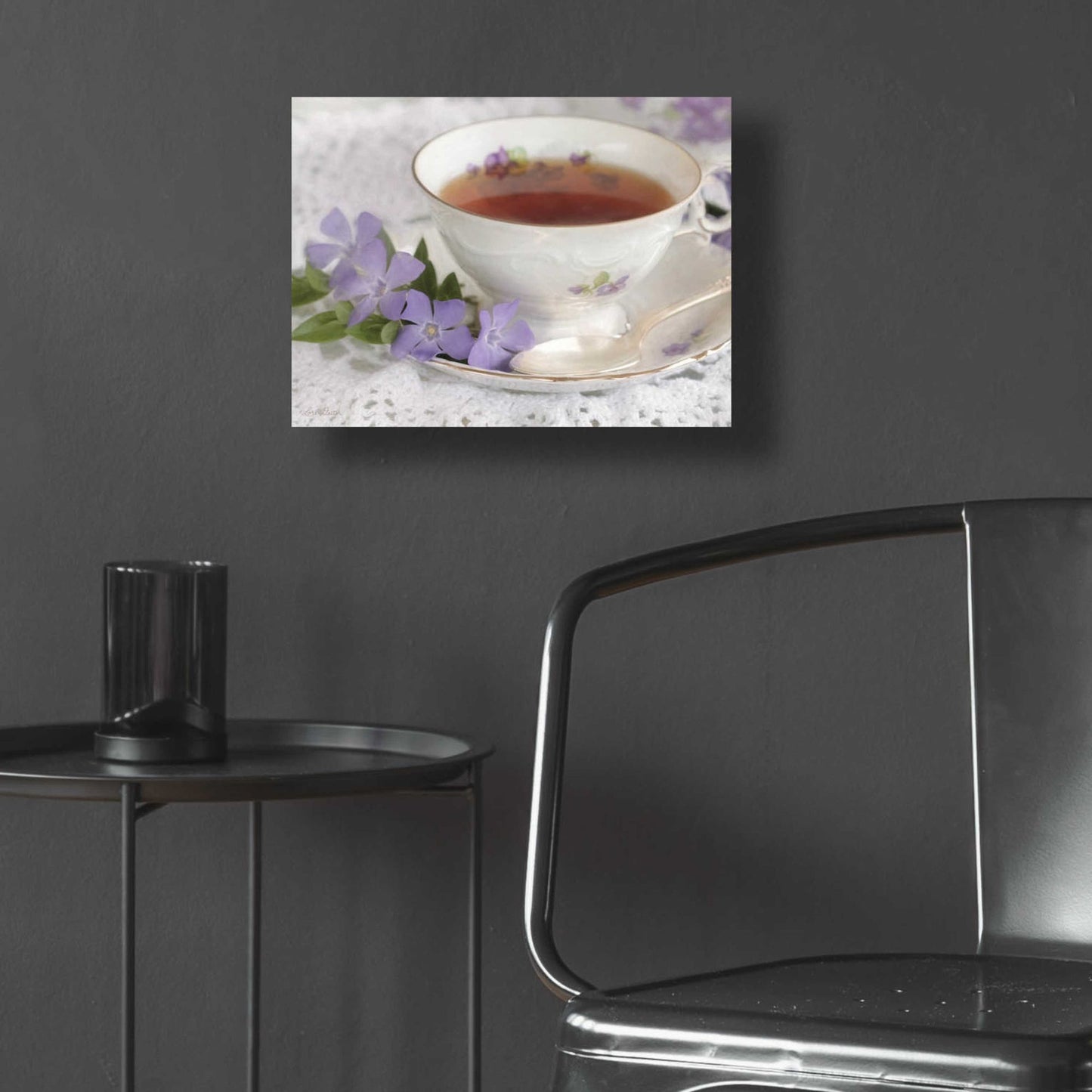 Epic Art 'Periwinkle and Tea' by Lori Deiter Acrylic Glass Wall Art,16x12