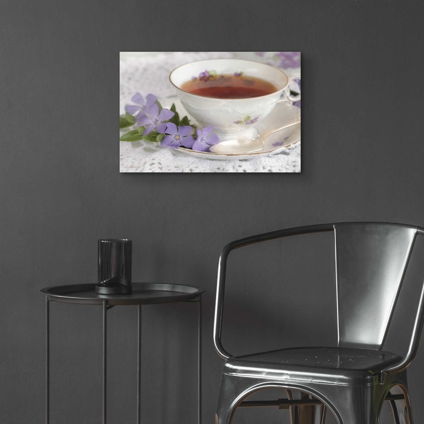 Epic Art 'Periwinkle and Tea' by Lori Deiter Acrylic Glass Wall Art,24x16