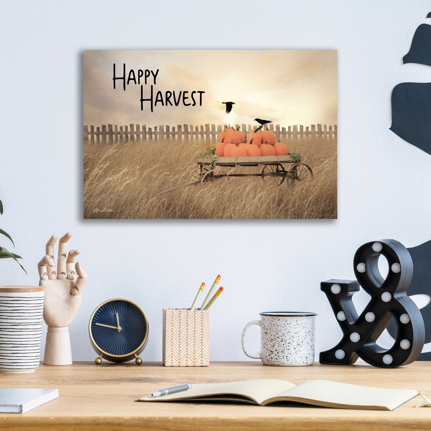 Epic Art 'Happy Harvest' by Lori Deiter Acrylic Glass Wall Art,16x12