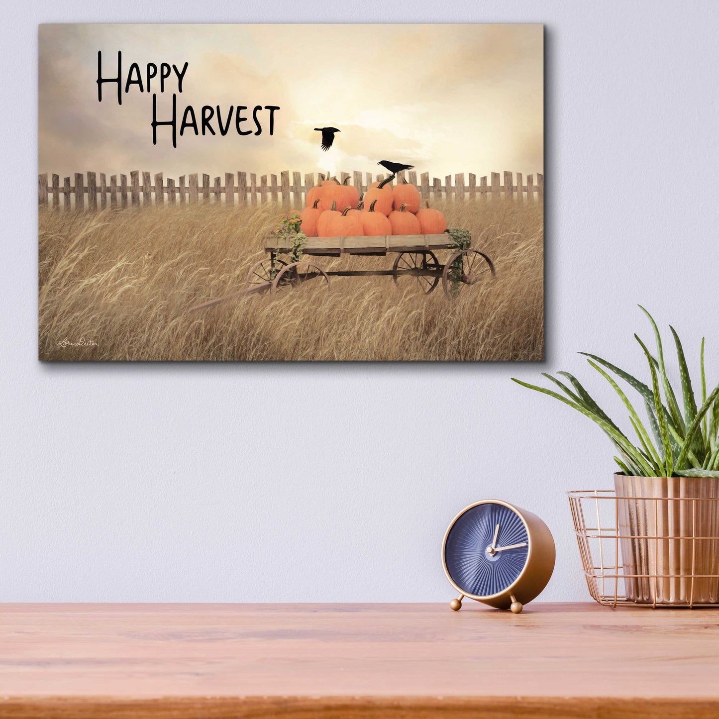 Epic Art 'Happy Harvest' by Lori Deiter Acrylic Glass Wall Art,16x12