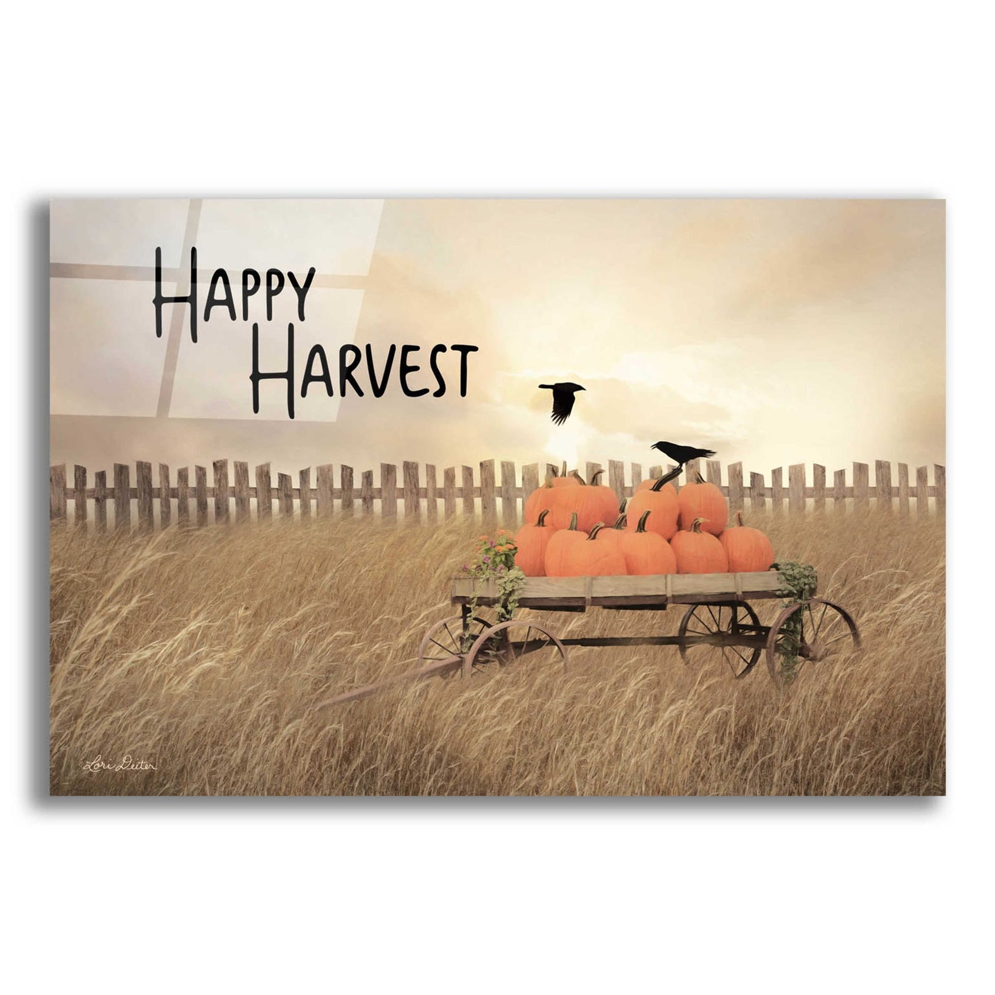 Epic Art 'Happy Harvest' by Lori Deiter Acrylic Glass Wall Art,24x16