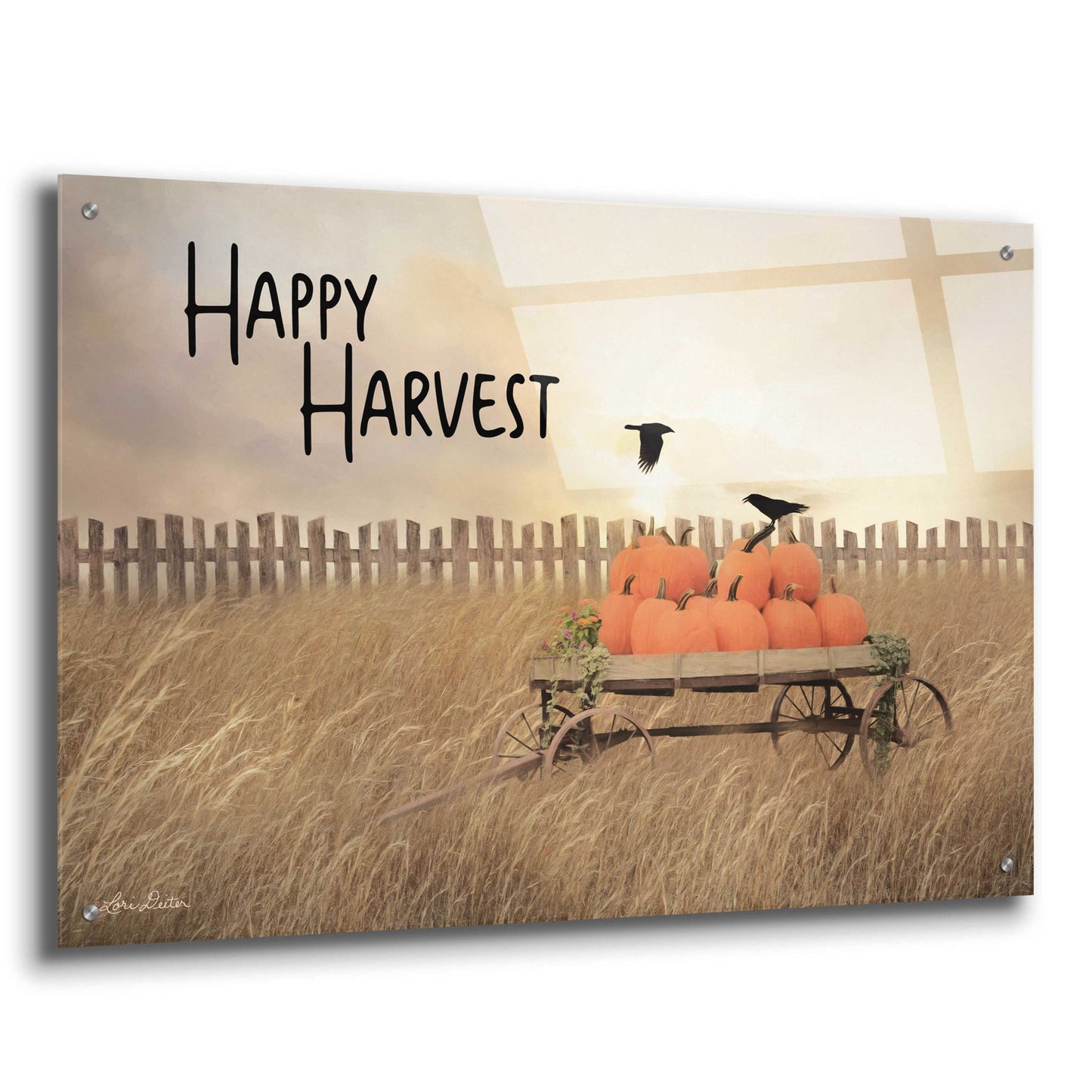 Epic Art 'Happy Harvest' by Lori Deiter Acrylic Glass Wall Art,36x24