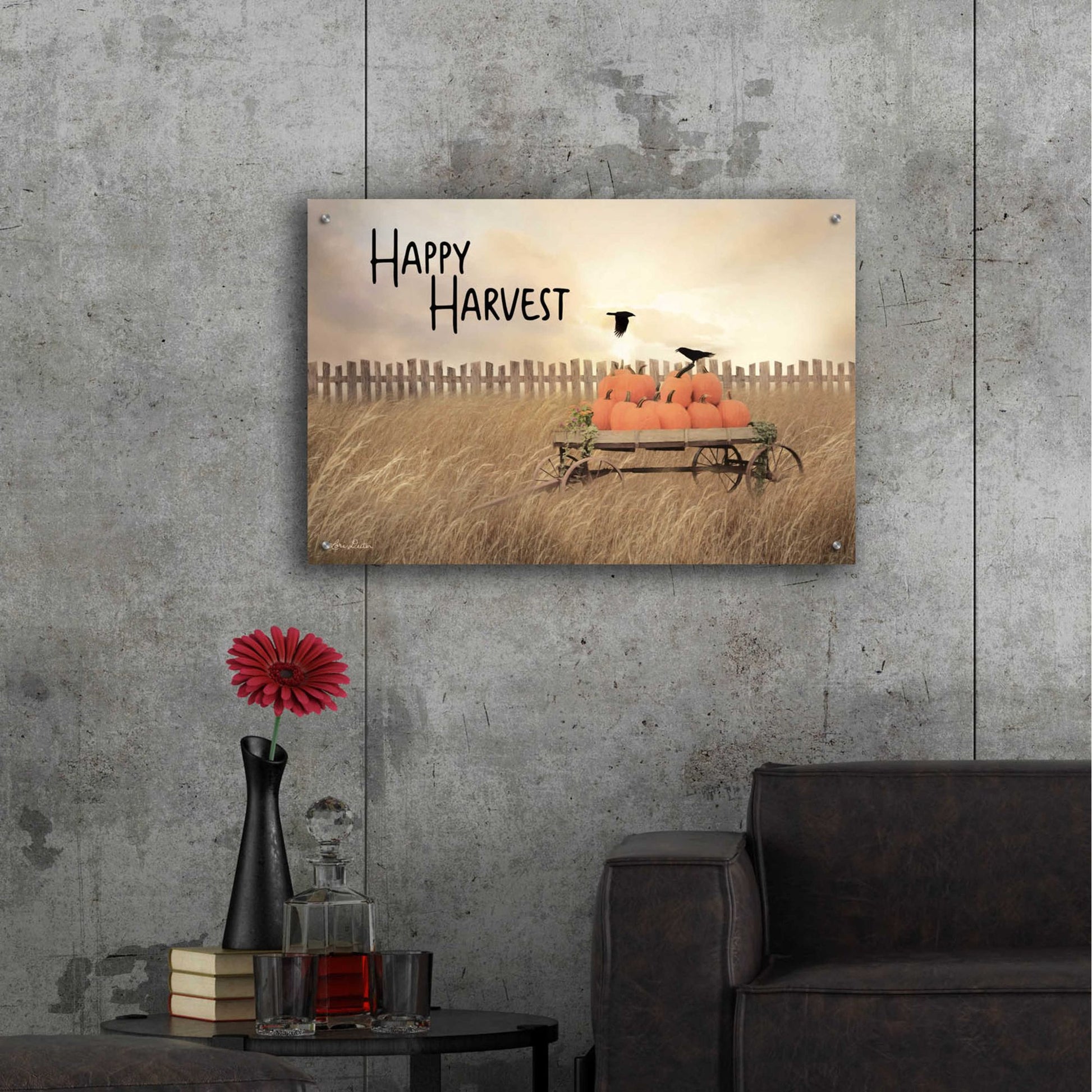 Epic Art 'Happy Harvest' by Lori Deiter Acrylic Glass Wall Art,36x24