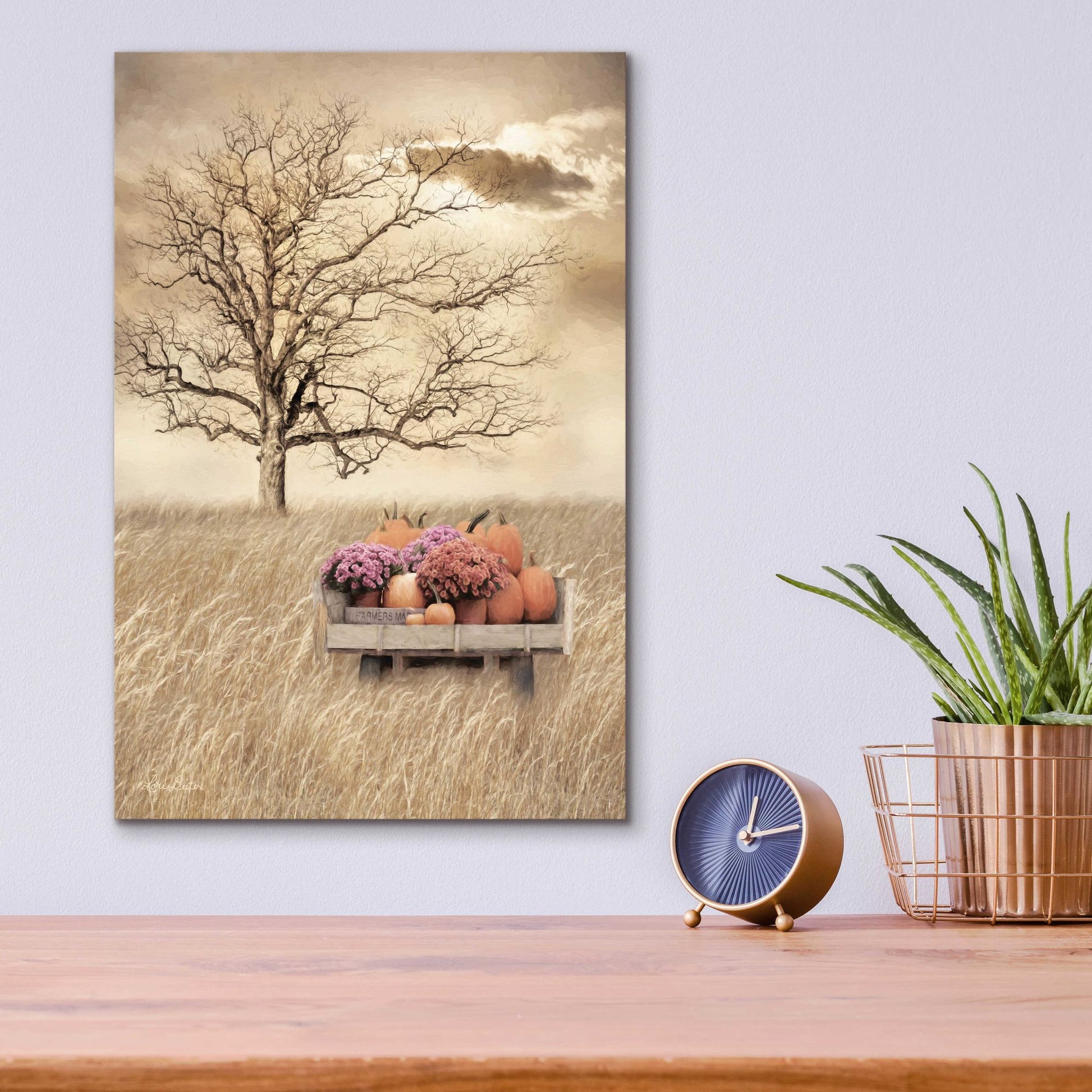 Epic Art 'Fall Wagon' by Lori Deiter Acrylic Glass Wall Art,12x16