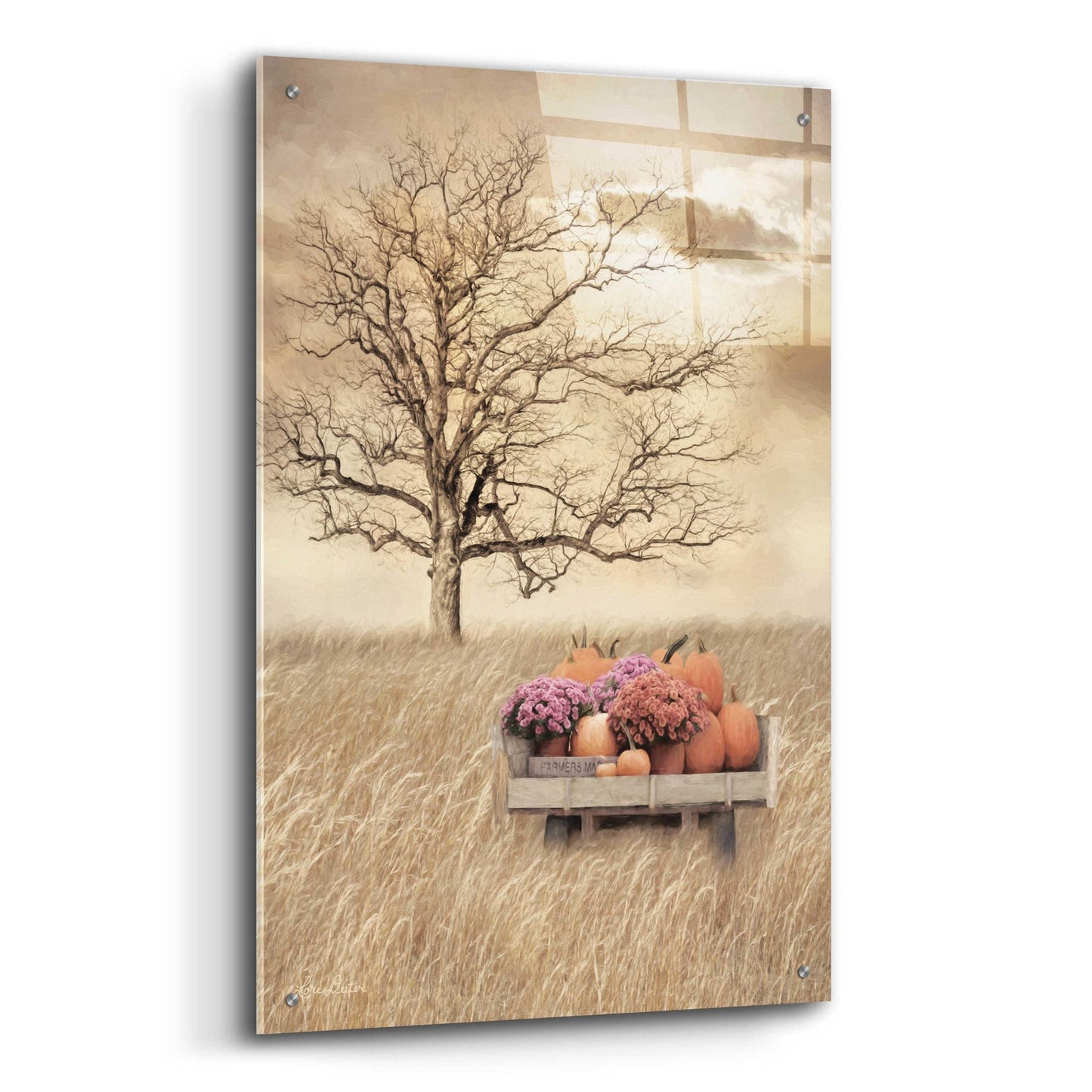 Epic Art 'Fall Wagon' by Lori Deiter Acrylic Glass Wall Art,24x36