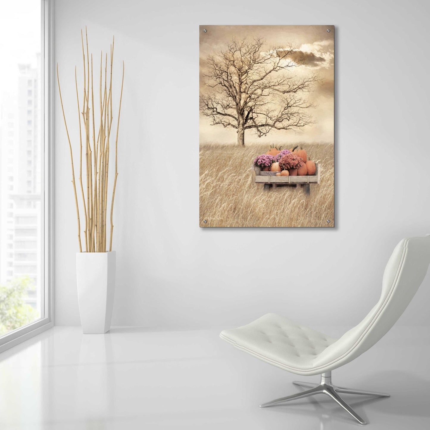 Epic Art 'Fall Wagon' by Lori Deiter Acrylic Glass Wall Art,24x36