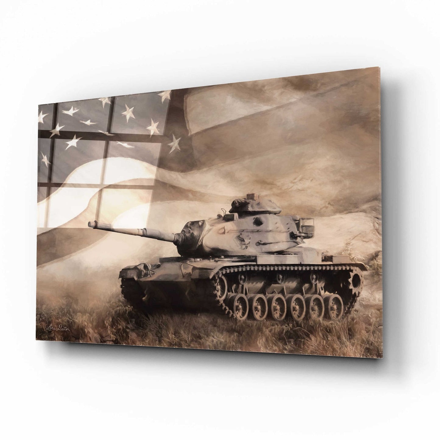 Epic Art 'The Liberator Tank' by Lori Deiter Acrylic Glass Wall Art,16x12