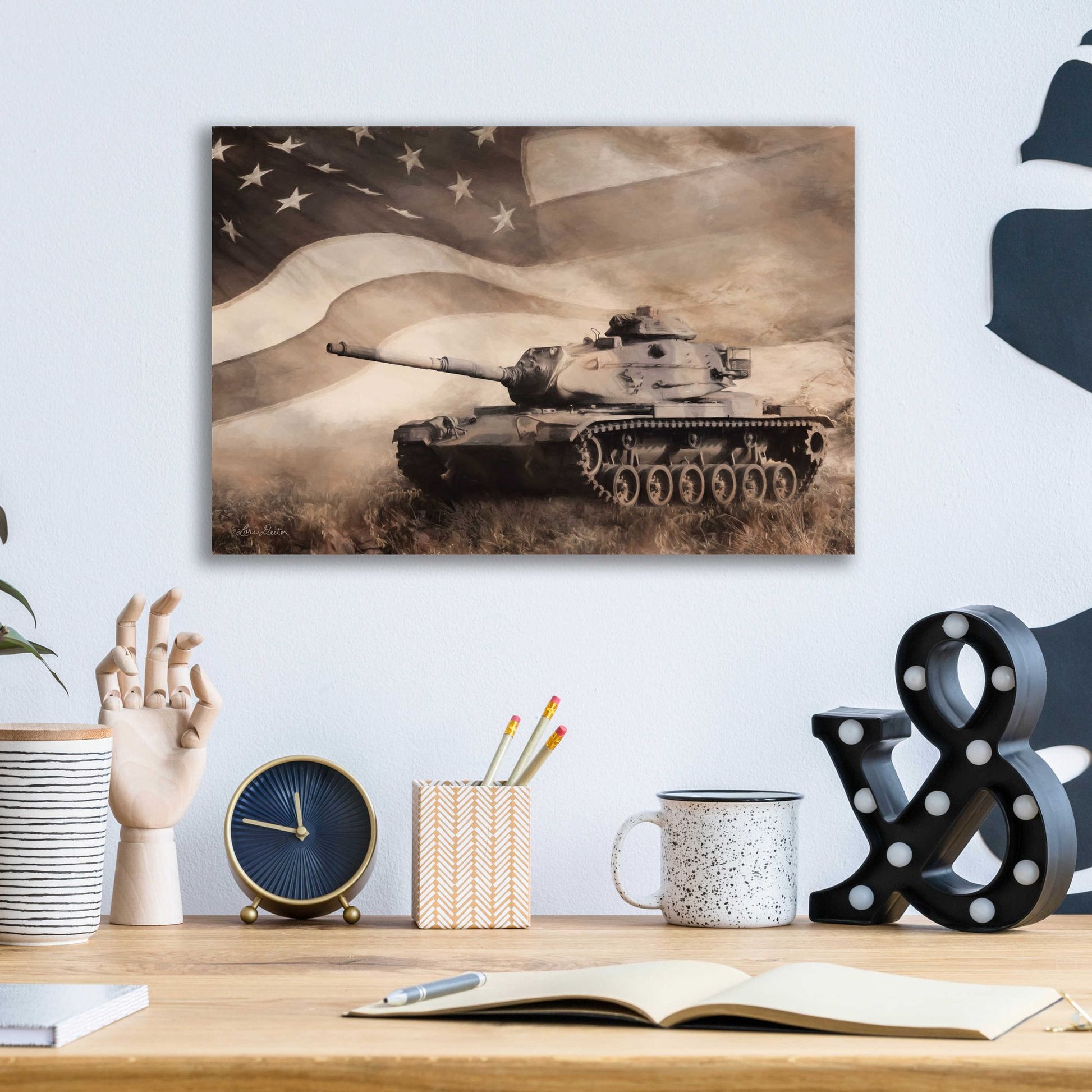 Epic Art 'The Liberator Tank' by Lori Deiter Acrylic Glass Wall Art,16x12