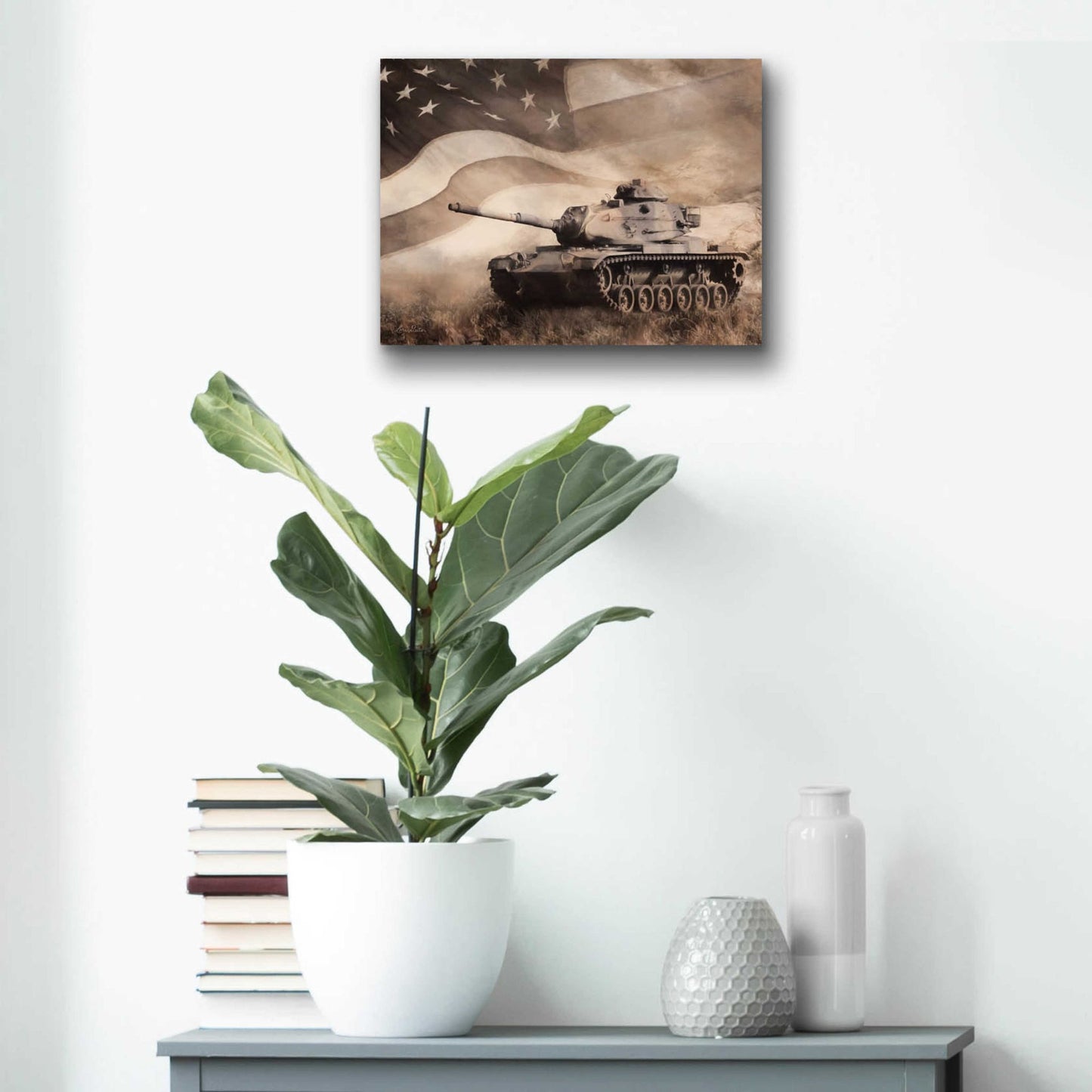 Epic Art 'The Liberator Tank' by Lori Deiter Acrylic Glass Wall Art,16x12