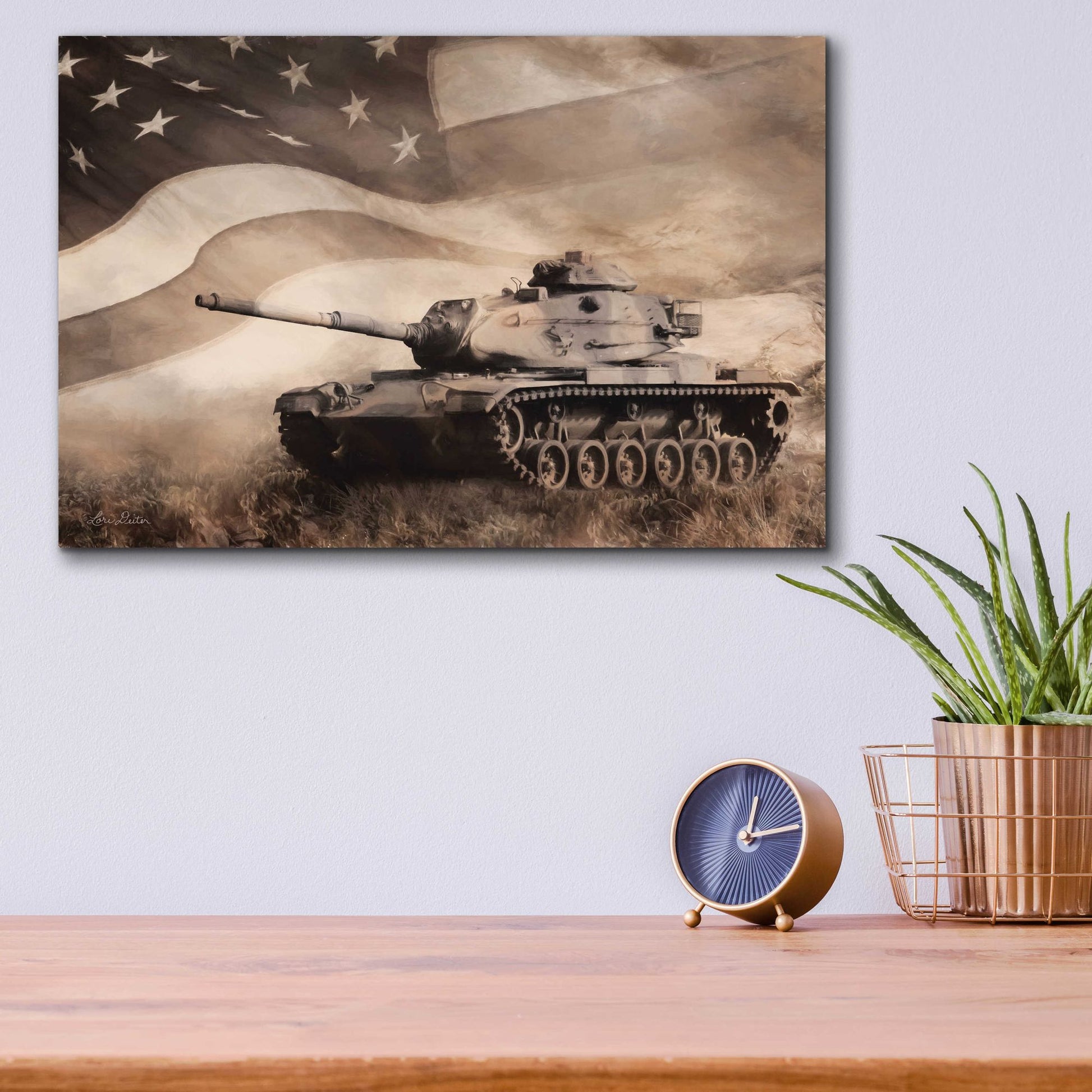 Epic Art 'The Liberator Tank' by Lori Deiter Acrylic Glass Wall Art,16x12