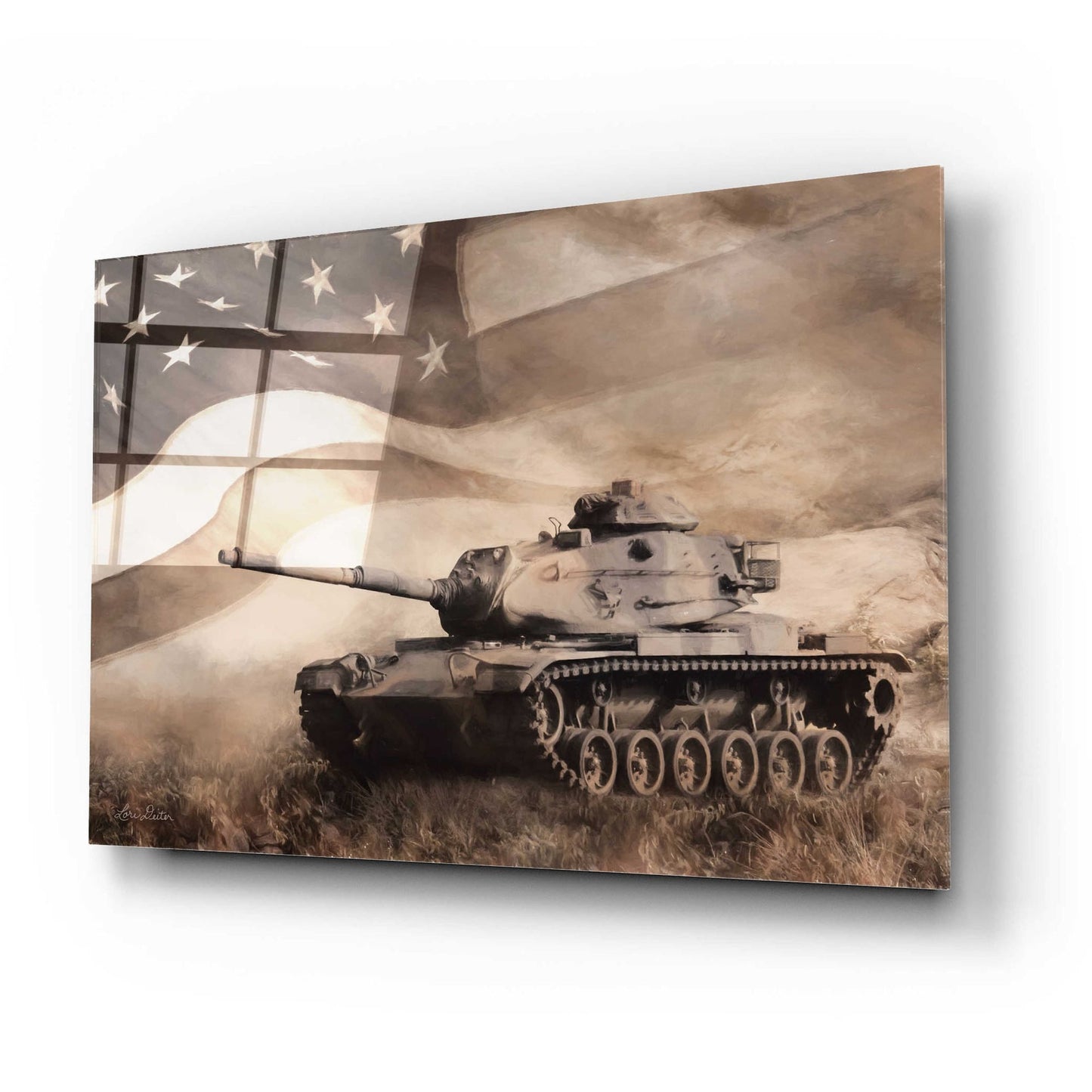 Epic Art 'The Liberator Tank' by Lori Deiter Acrylic Glass Wall Art,24x16