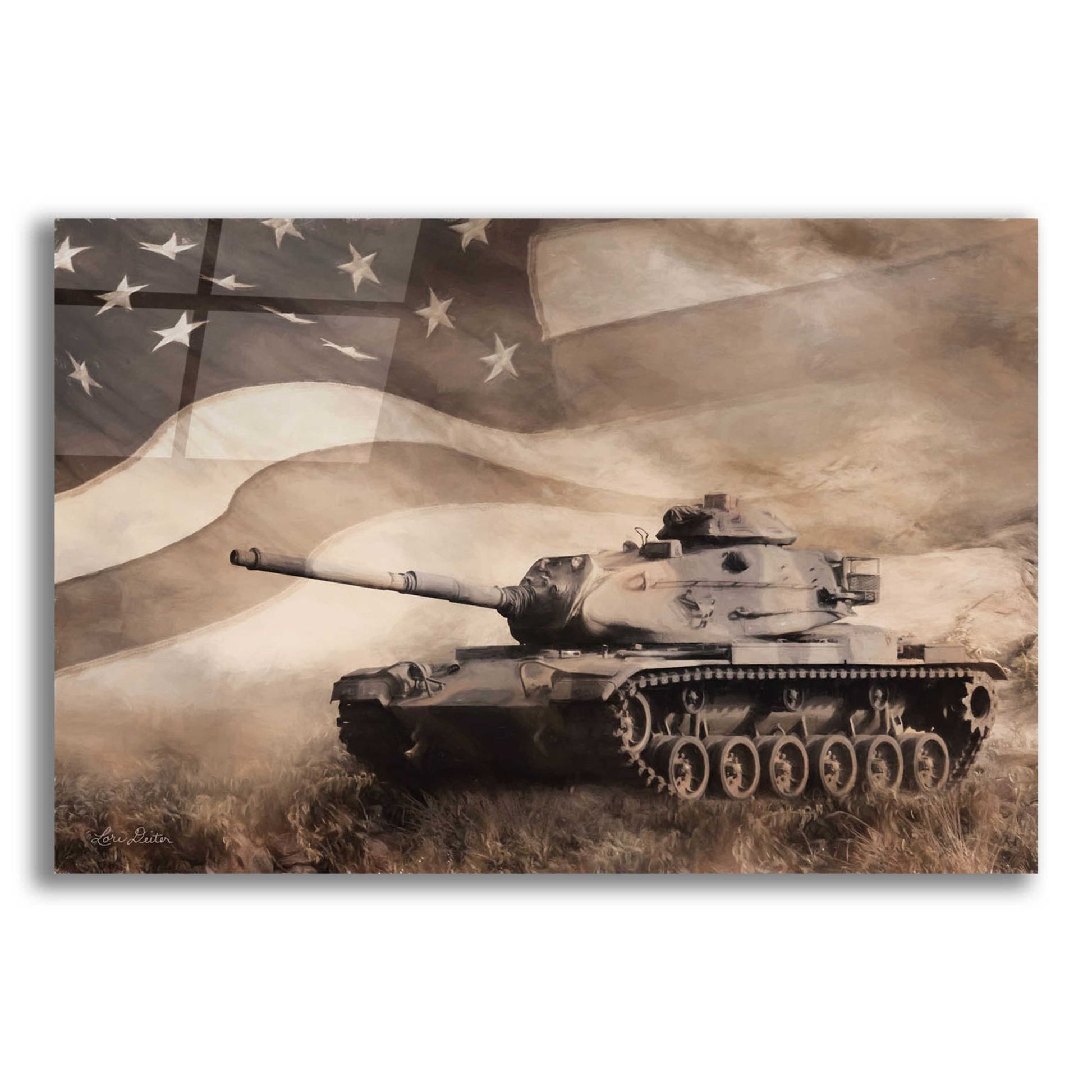 Epic Art 'The Liberator Tank' by Lori Deiter Acrylic Glass Wall Art,24x16