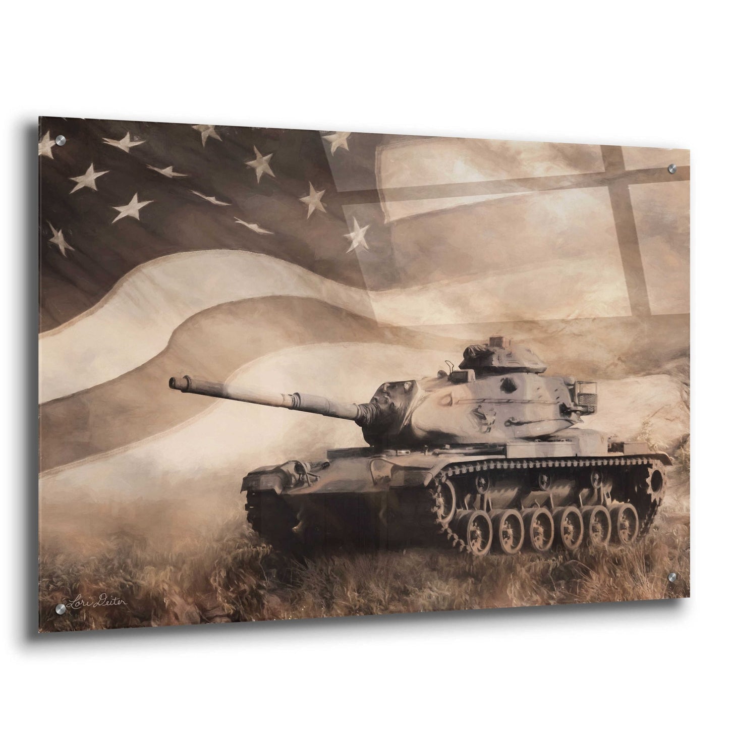 Epic Art 'The Liberator Tank' by Lori Deiter Acrylic Glass Wall Art,36x24