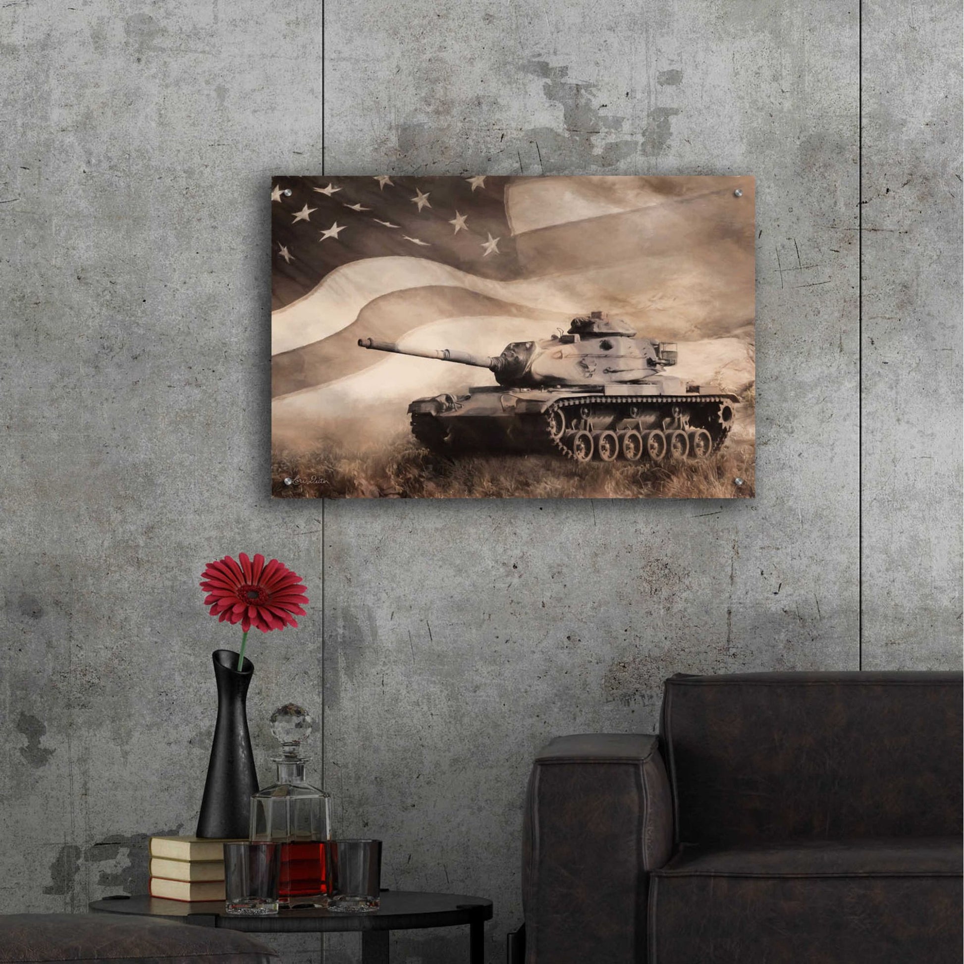 Epic Art 'The Liberator Tank' by Lori Deiter Acrylic Glass Wall Art,36x24