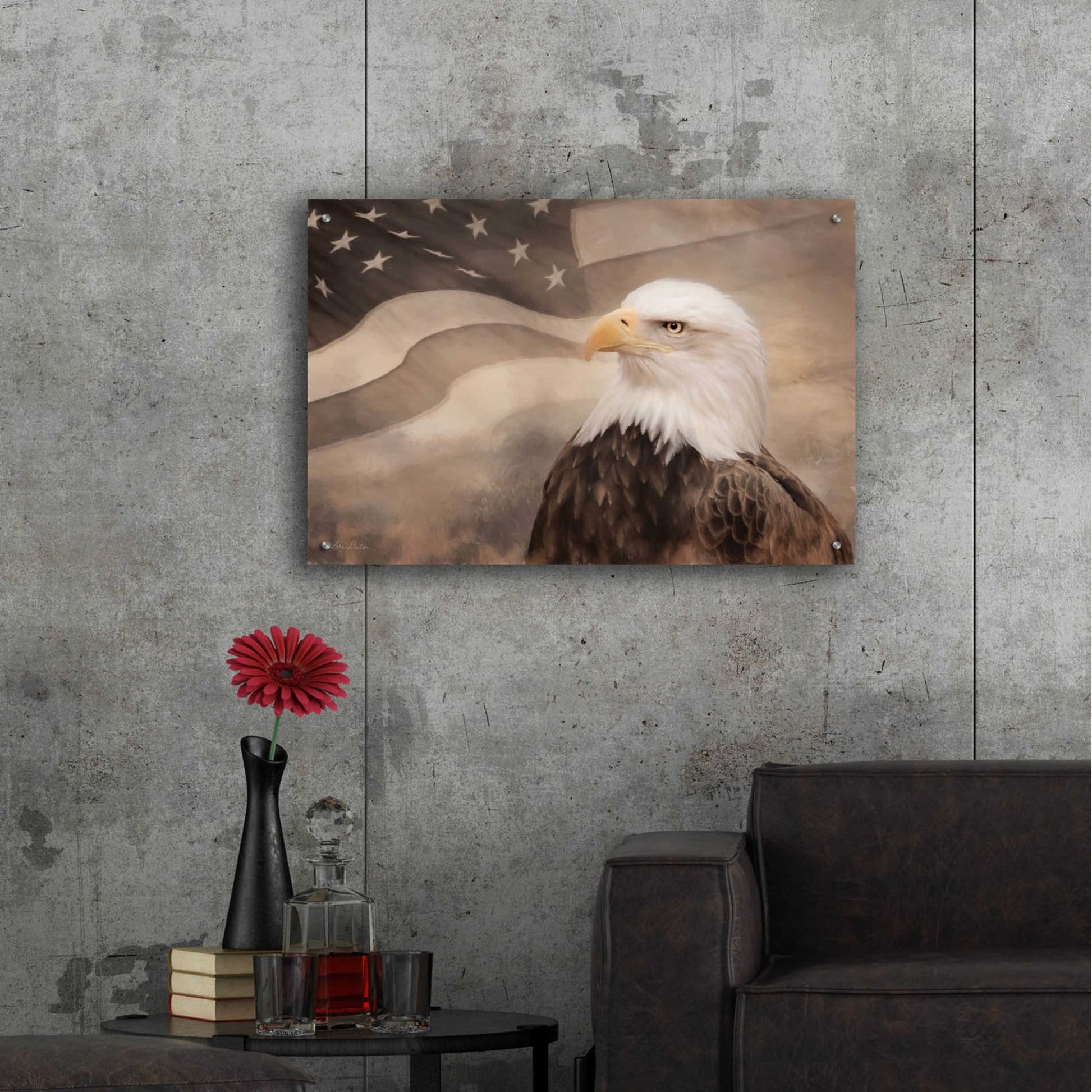 Epic Art 'US Symbols' by Lori Deiter Acrylic Glass Wall Art,36x24