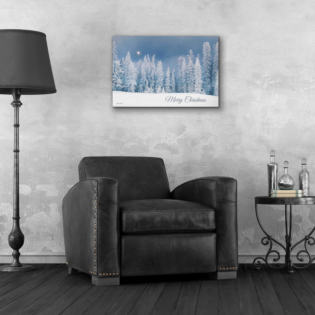 Epic Art 'Lava Mountain Merry Christmas' by Lori Deiter Acrylic Glass Wall Art,24x16