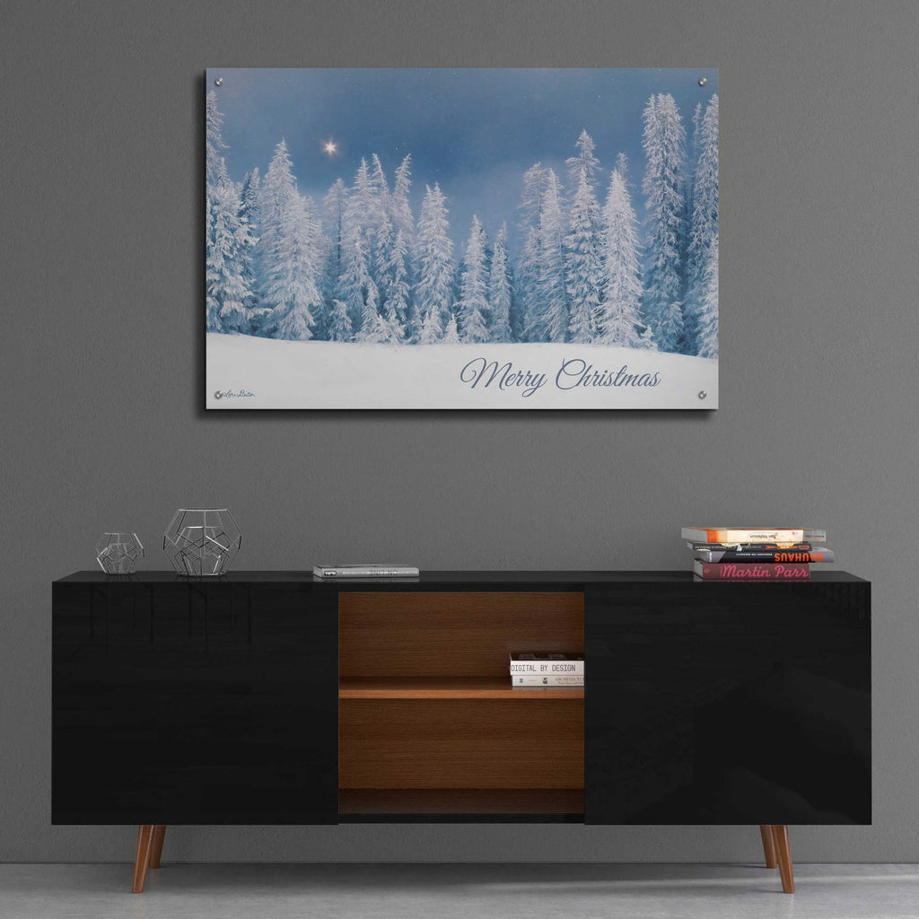 Epic Art 'Lava Mountain Merry Christmas' by Lori Deiter Acrylic Glass Wall Art,36x24