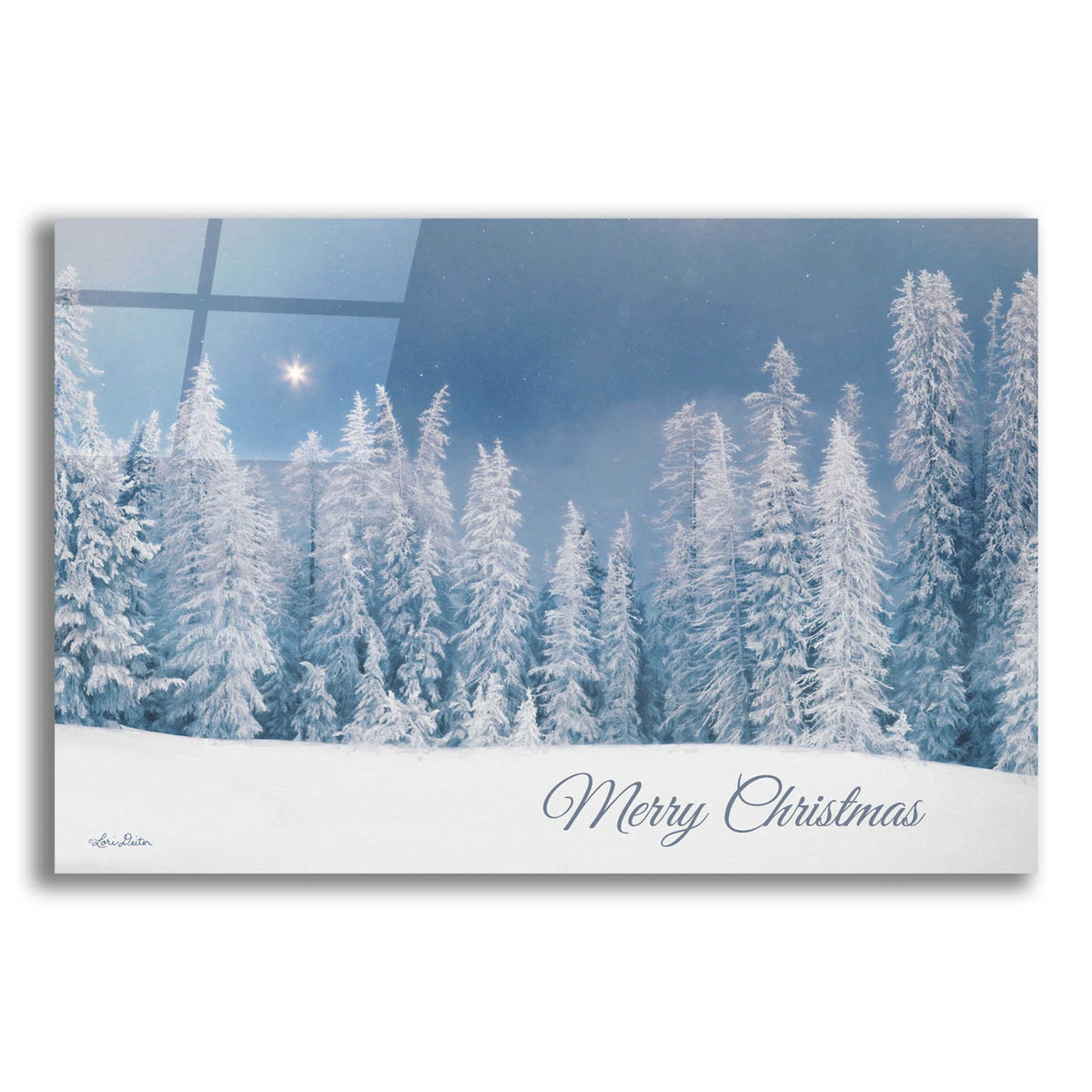 Epic Art 'Lava Mountain Merry Christmas' by Lori Deiter Acrylic Glass Wall Art