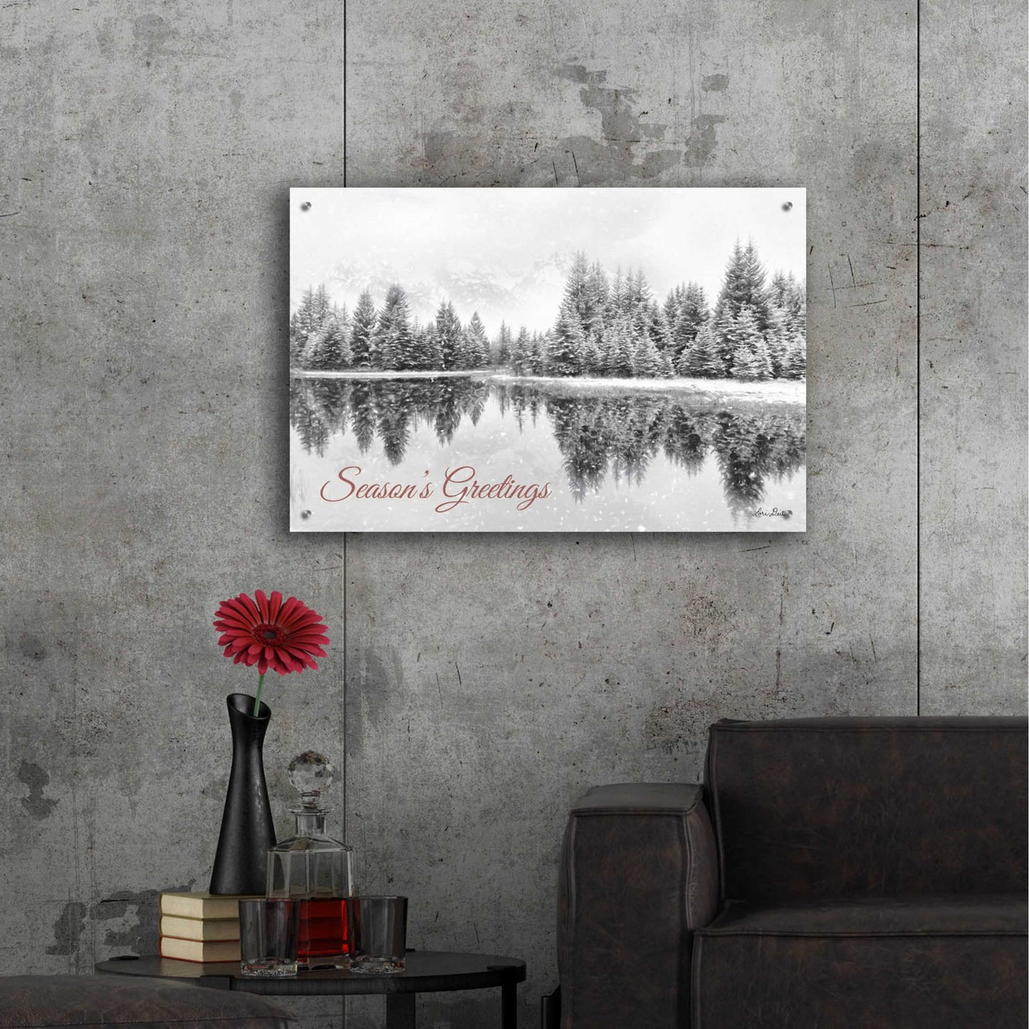 Epic Art 'Schwabachers Seasons Greetings' by Lori Deiter Acrylic Glass Wall Art,36x24