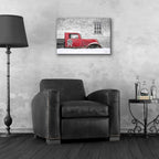 Epic Art 'Christmas Truck with Plaid Bow' by Lori Deiter Acrylic Glass Wall Art,24x16