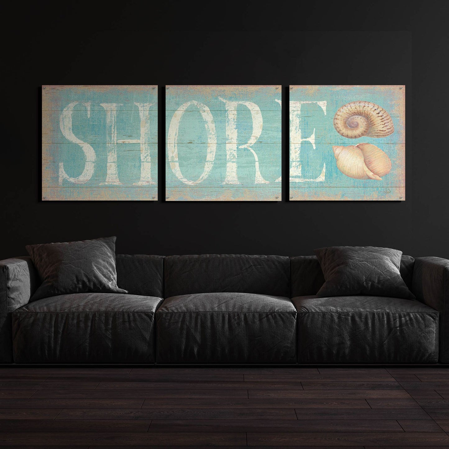 Epic Art 'Pastel Shore' by Daphne Brissonnet, Acrylic Glass Wall Art, 3 Piece Set,108x36