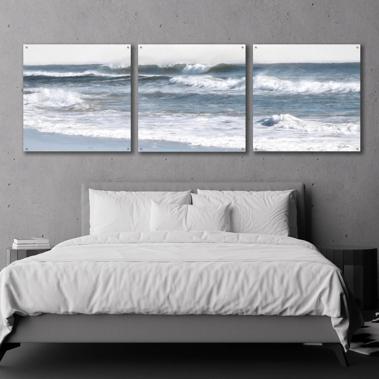 Epic Art 'Ocean Panorama' by Lori Deiter Acrylic Glass Wall Art, 3 Piece Set,108x36