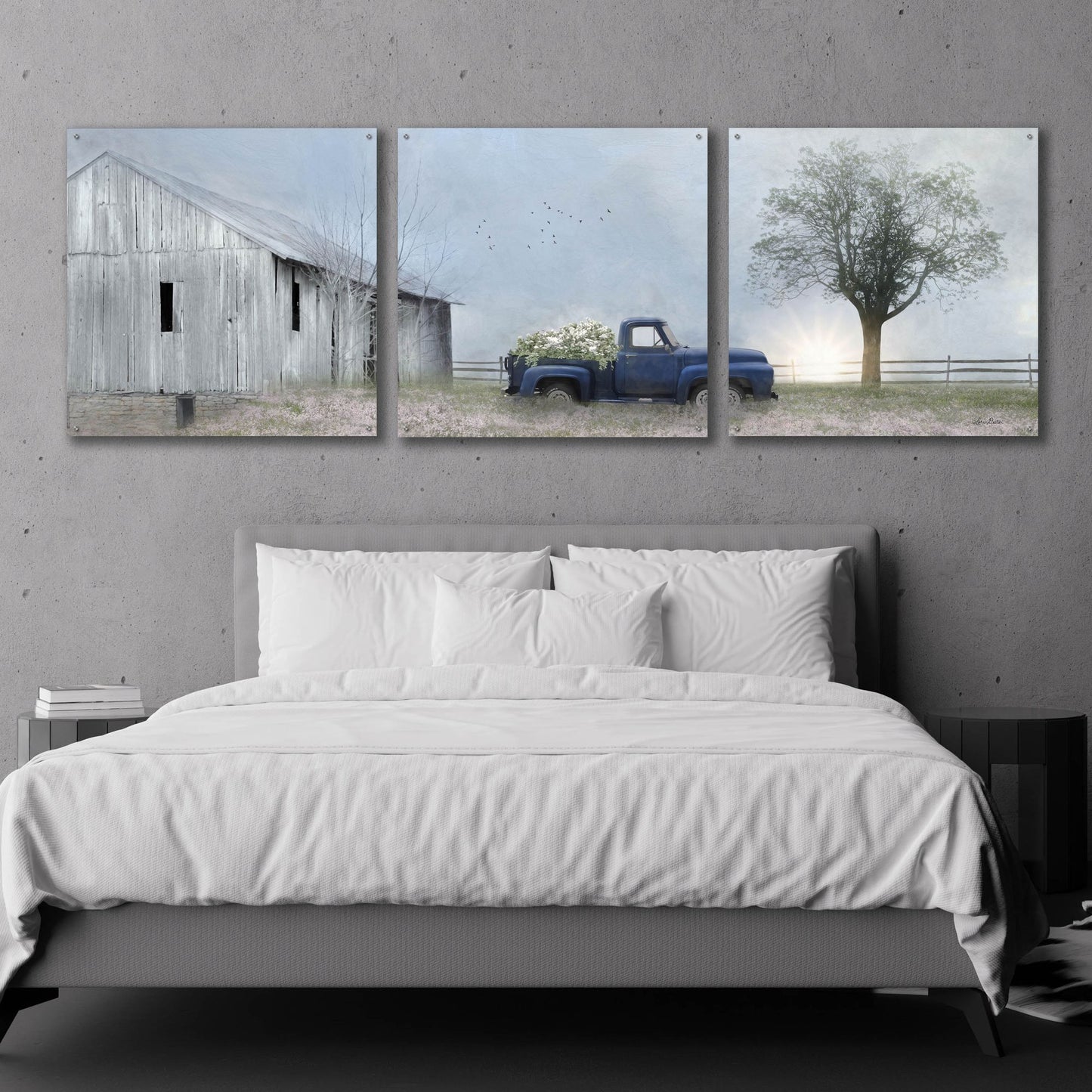 Epic Art 'Jonestown Barn' by Lori Deiter Acrylic Glass Wall Art, 3 Piece Set,108x36