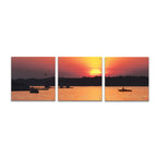 Epic Art 'River Sunset' by Lori Deiter Acrylic Glass Wall Art, 3 Piece Set