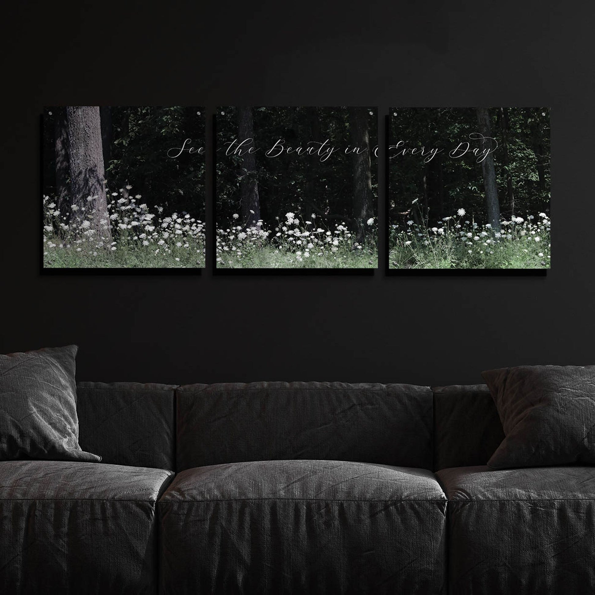 Epic Art 'See the Beauty in Every Day' by Lori Deiter Acrylic Glass Wall Art, 3 Piece Set,72x24