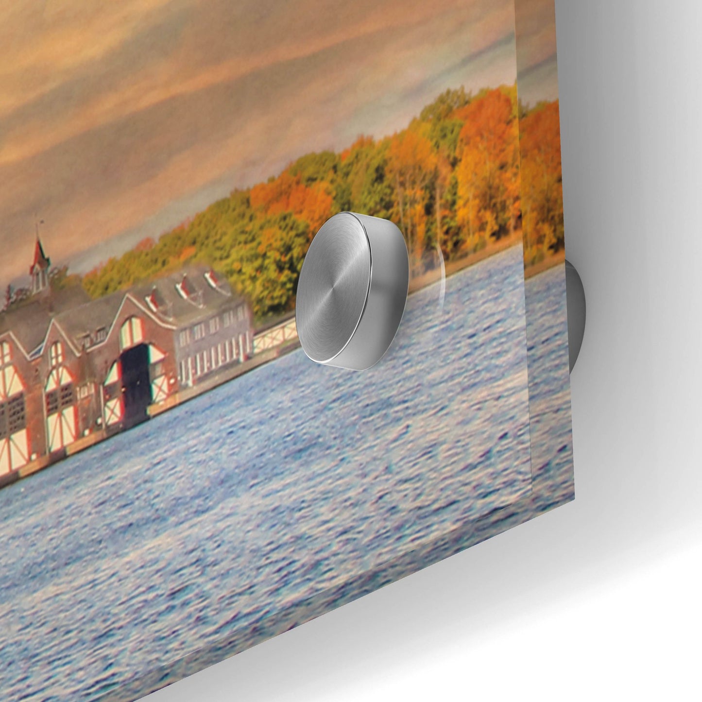 Epic Art 'Autumn at the Castle' by Lori Deiter Acrylic Glass Wall Art, 3 Piece Set,108x36