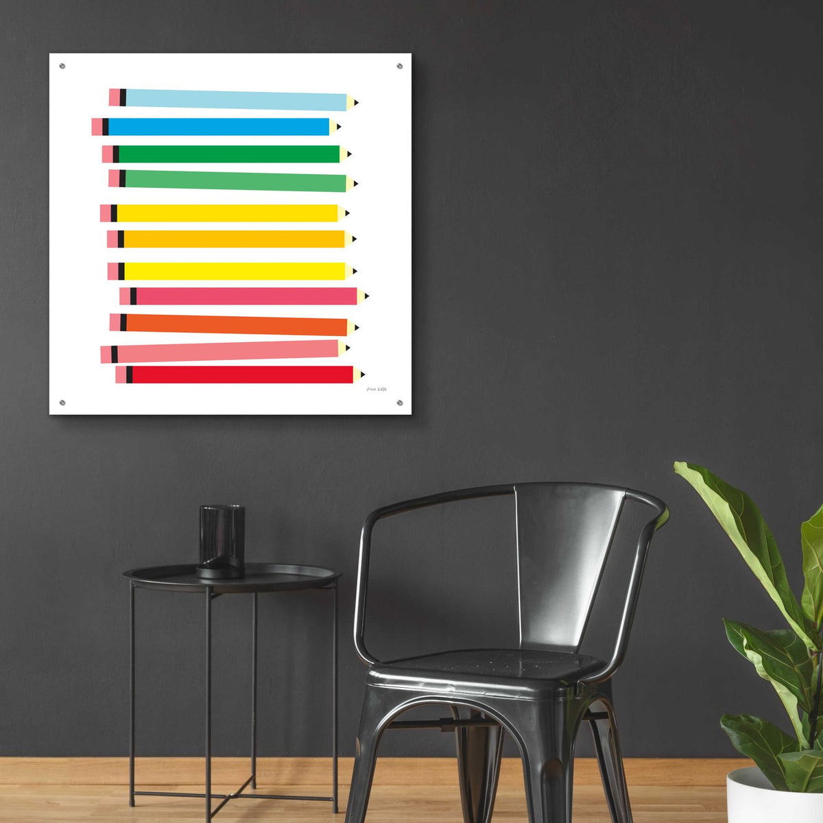 Colored Pencils by Ann Kelle - 36x36 acrylic wall art in a room