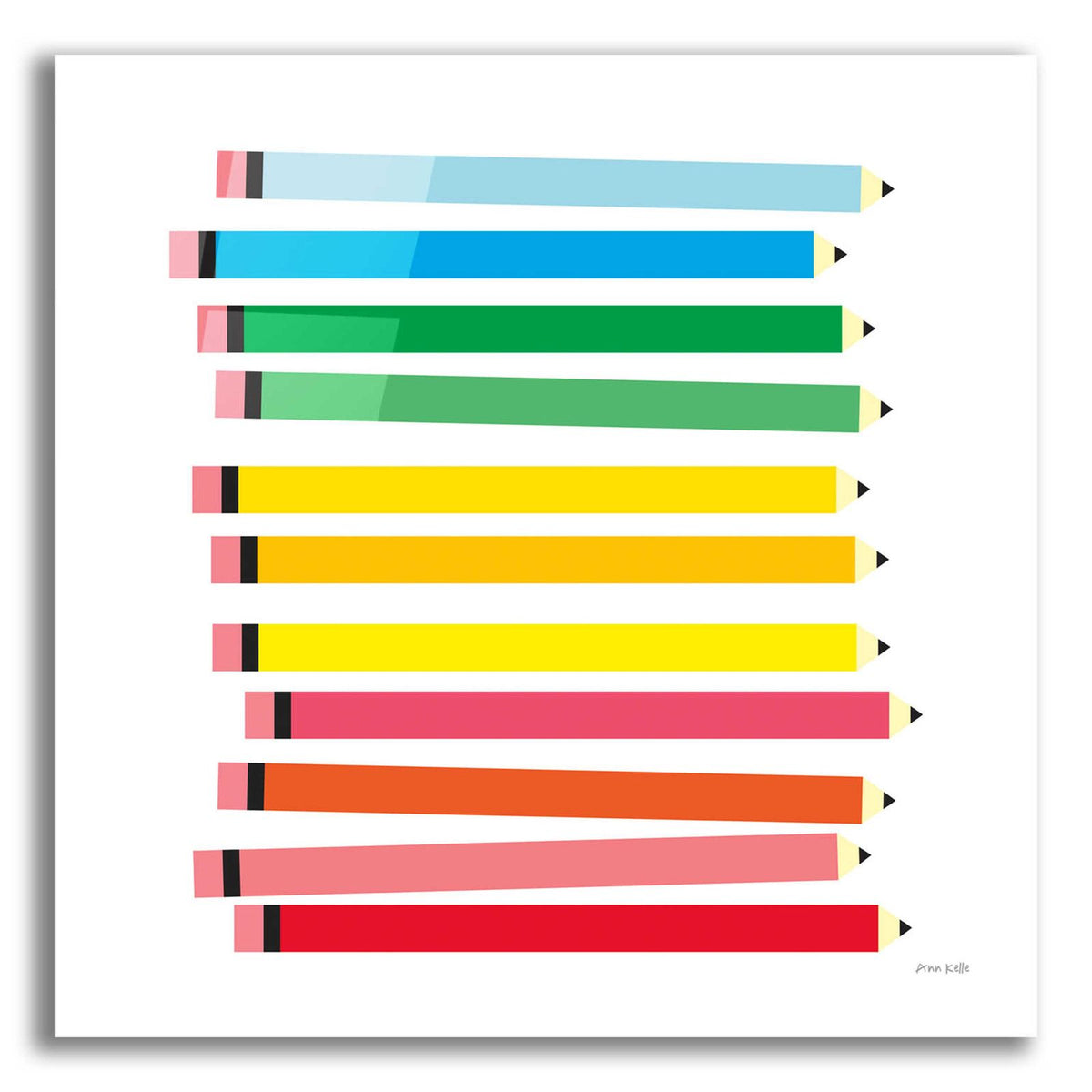 Colored Pencils by Ann Kelle acrylic glass wall art