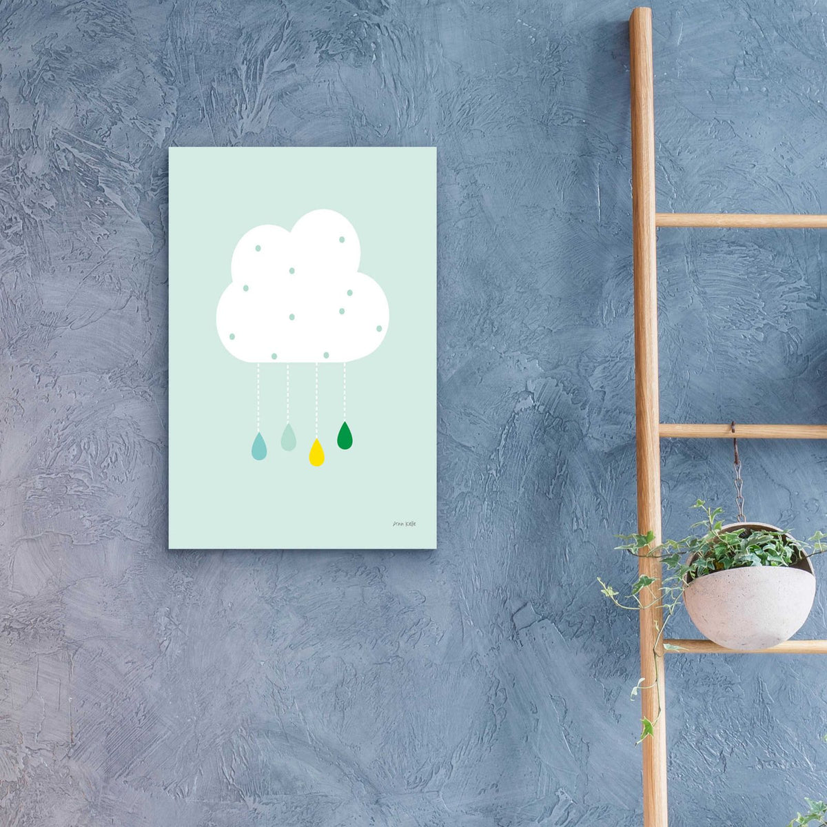 Cloud II by Ann Kelle - 16x24 acrylic wall art in a room