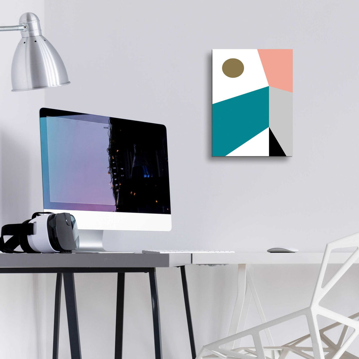 Elementary Shapes by Cesare Bellassai - 12x16 acrylic wall art in a room