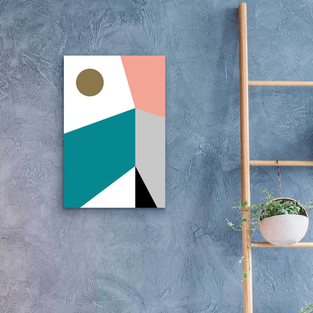 Elementary Shapes by Cesare Bellassai - 16x24 acrylic wall art in a room