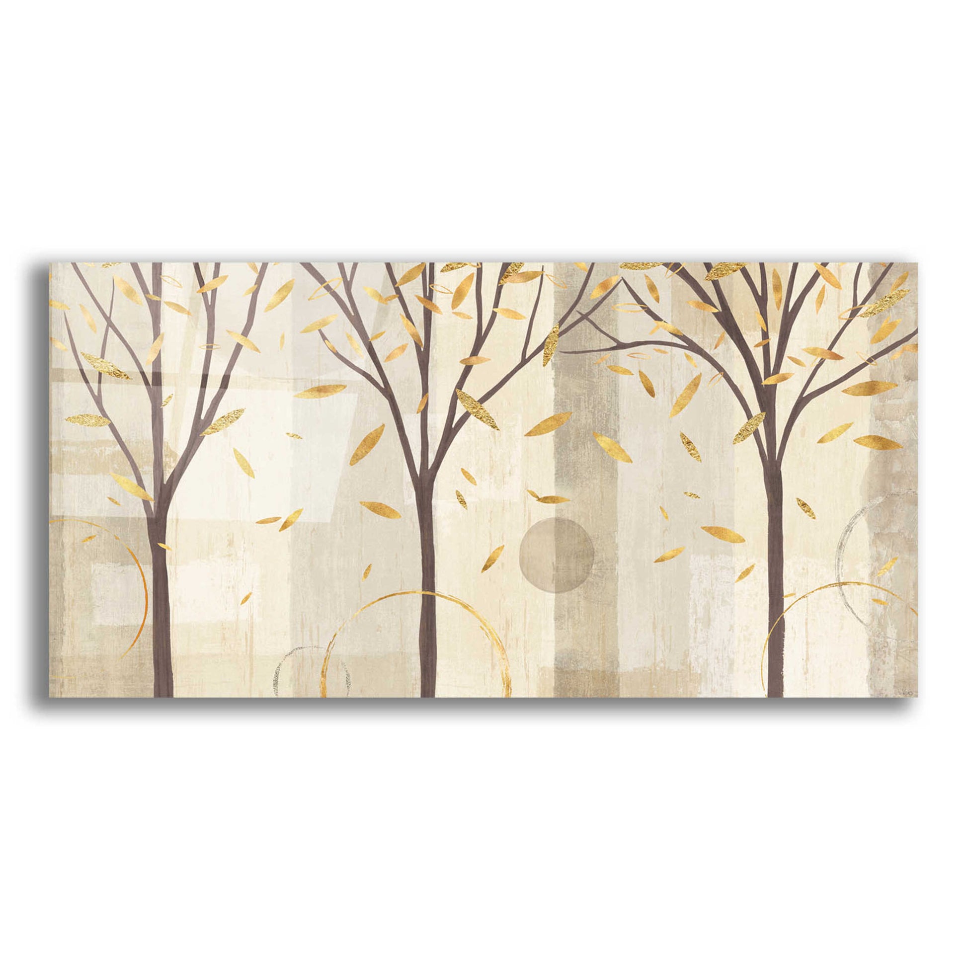 Epic Art 'Watercolor Forest Gold I' by Veronique Charron, Acrylic Glass Wall Art