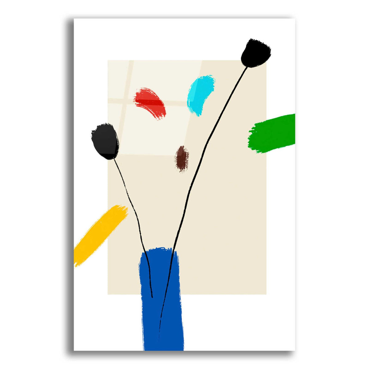 Happy Flowers by Cesare Bellassai acrylic glass wall art