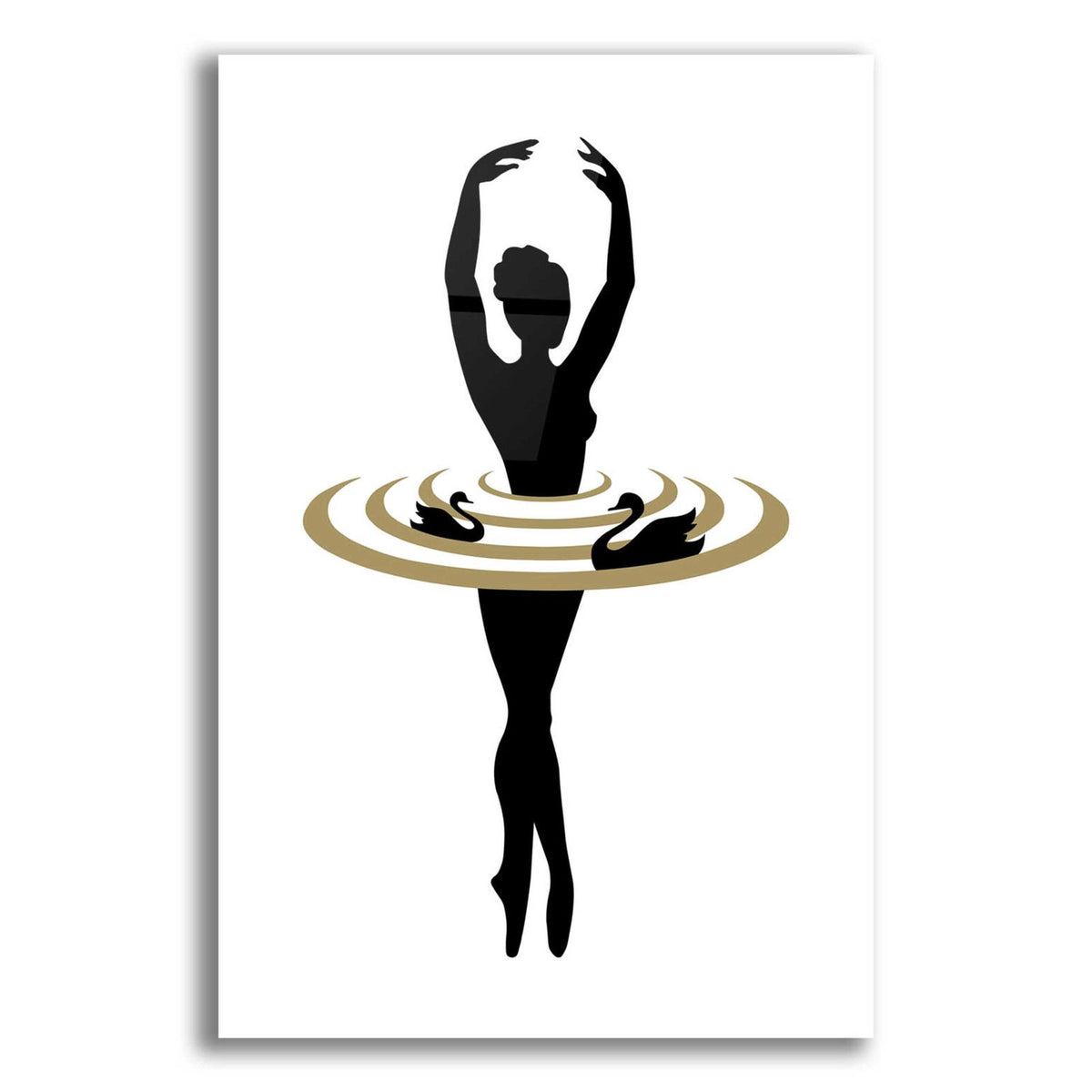 The Black Swan by Cesare Bellassai acrylic glass wall art