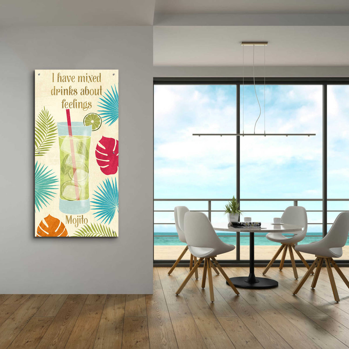 Epic Art 'Exotic Breeze XVI' by Veronique Charron, Acrylic Glass Wall Art,24x48
