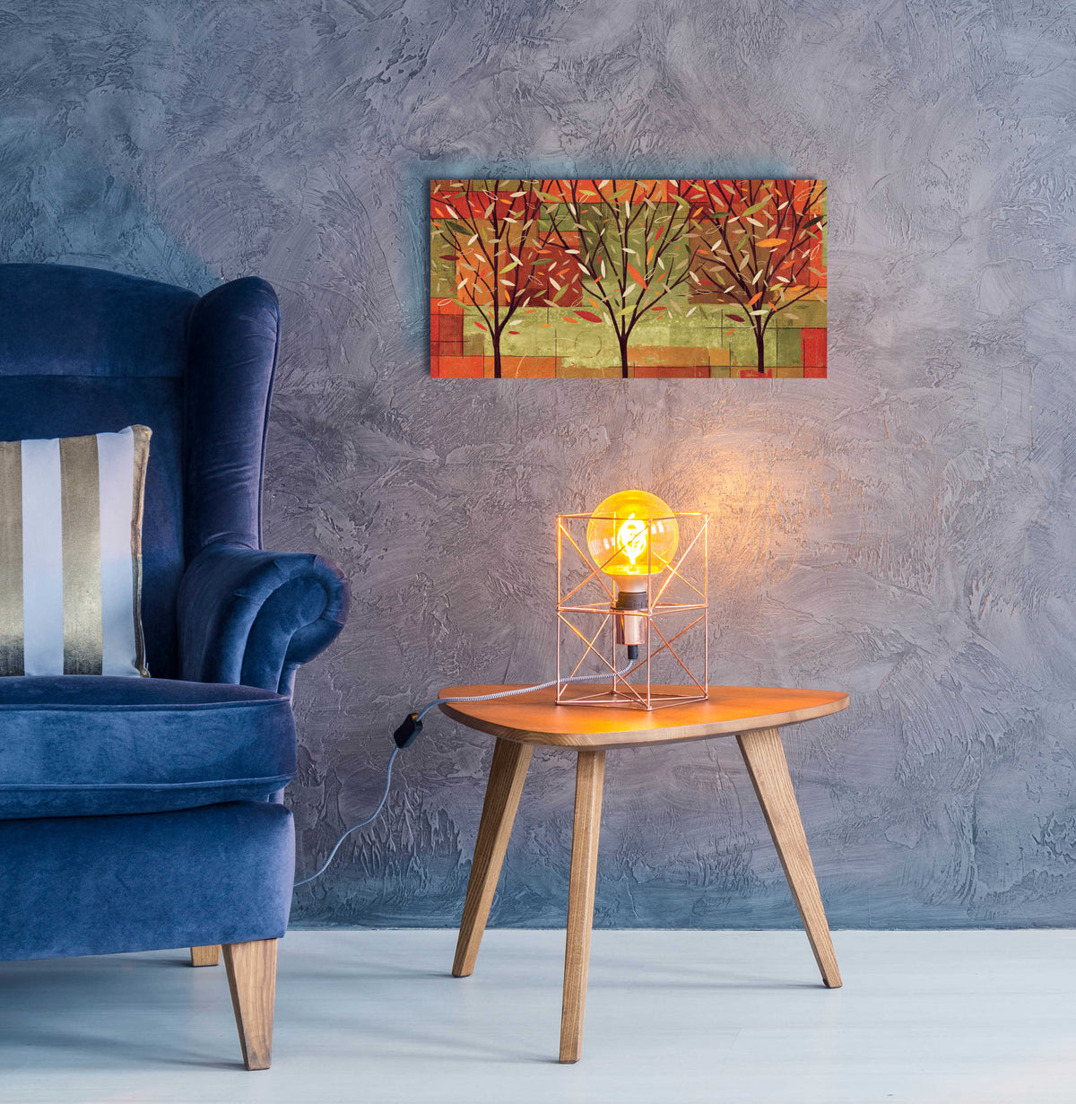 Epic Art 'Watercolor Forest II' by Veronique Charron, Acrylic Glass Wall Art,24x12