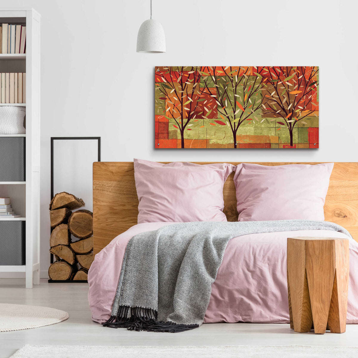 Epic Art 'Watercolor Forest II' by Veronique Charron, Acrylic Glass Wall Art,48x24