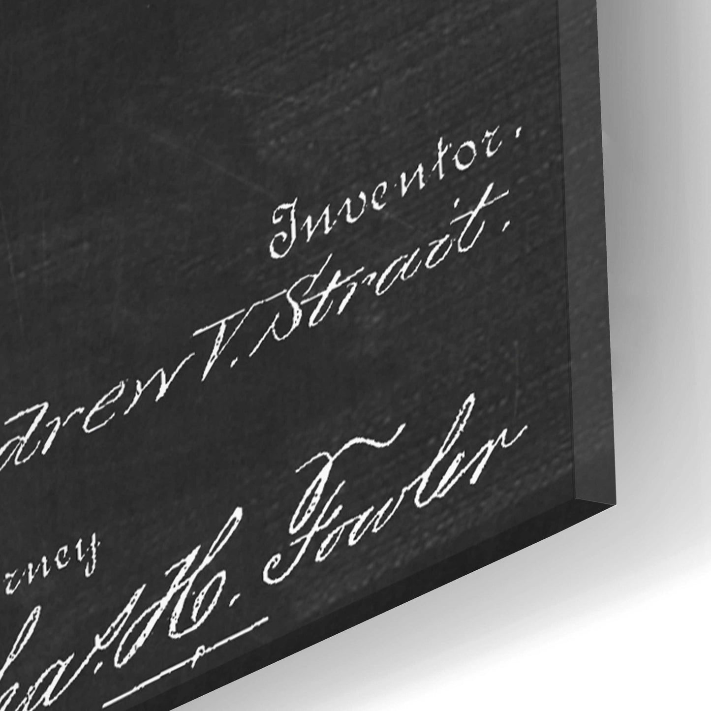 Epic Art 'Mantel Clock Blueprint Patent Chalkboard,' Acrylic Glass Wall Art,16x24