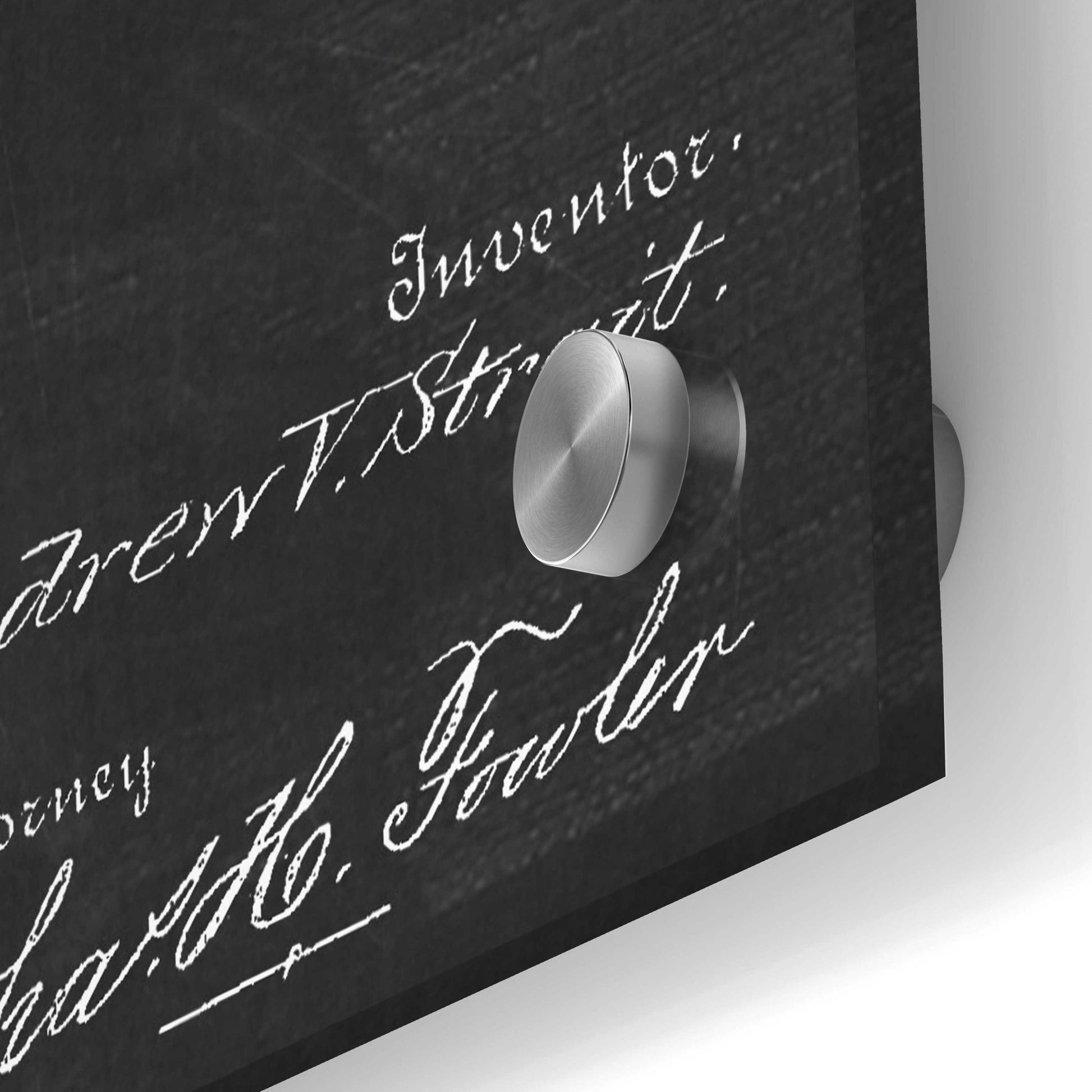 Epic Art 'Mantel Clock Blueprint Patent Chalkboard,' Acrylic Glass Wall Art,24x36