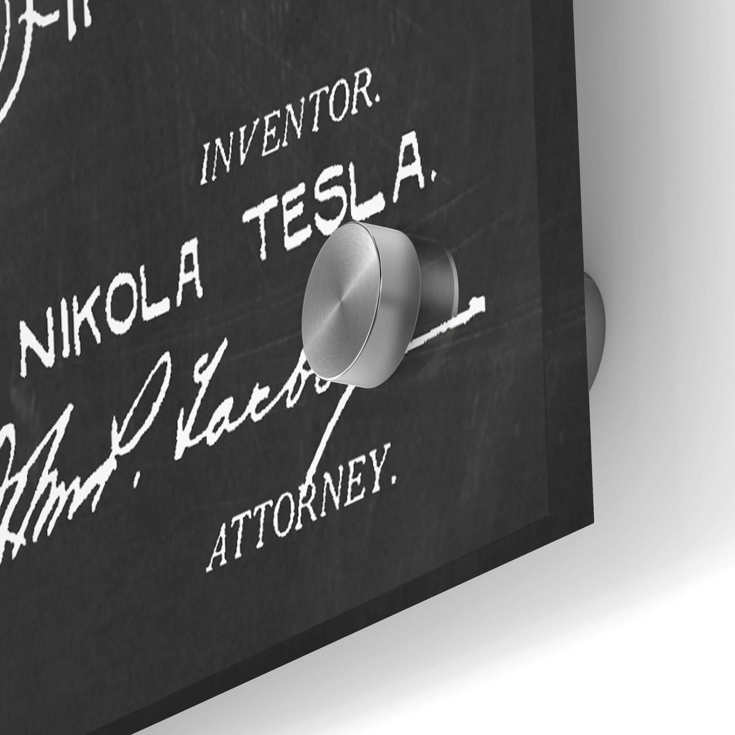 Epic Art 'Tesla Aerial Apparatus Blueprint Patent Chalkboard,' Acrylic Glass Wall Art,36x24
