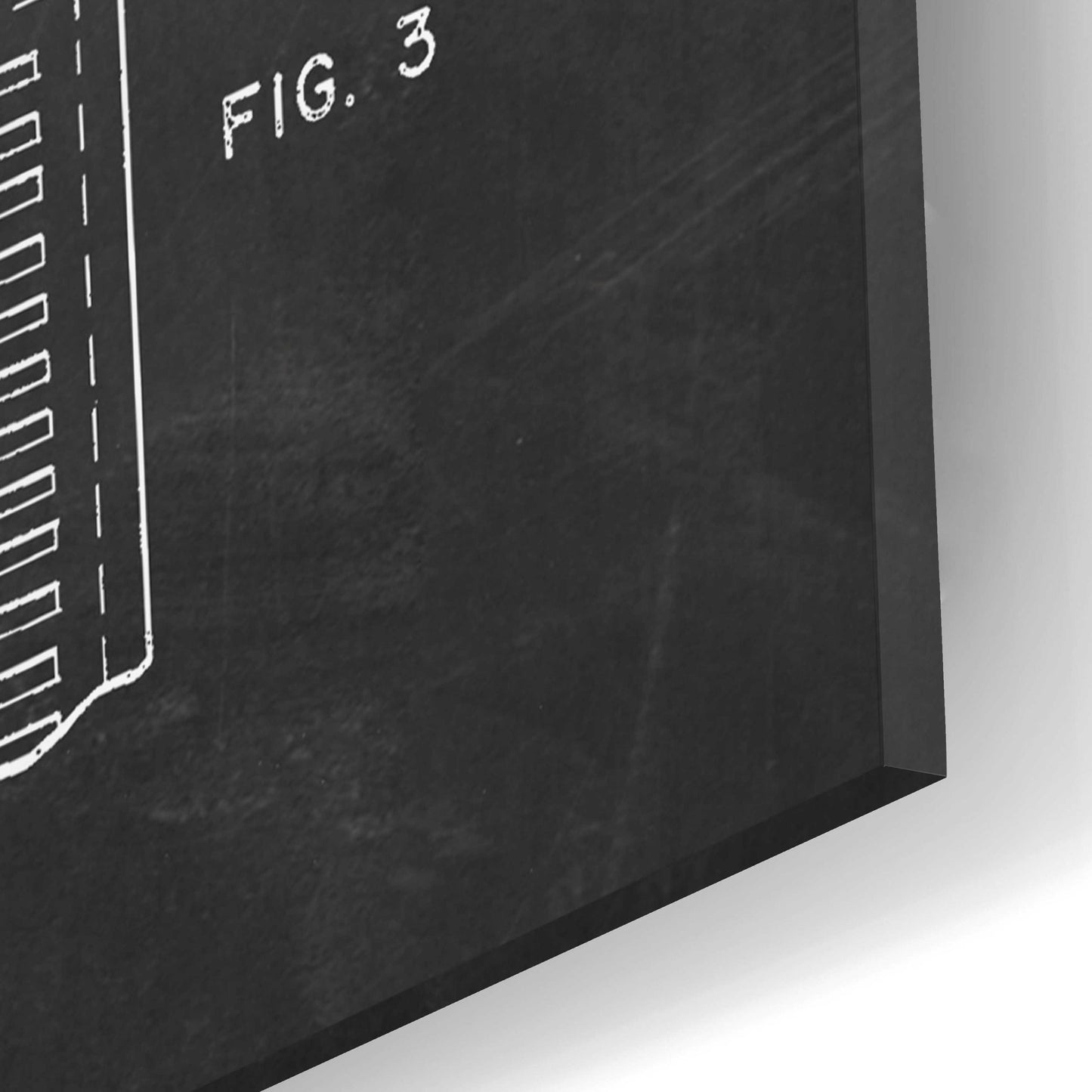 Epic Art 'Air Hockey Blueprint Patent Chalkboard,' Acrylic Glass Wall Art,12x16