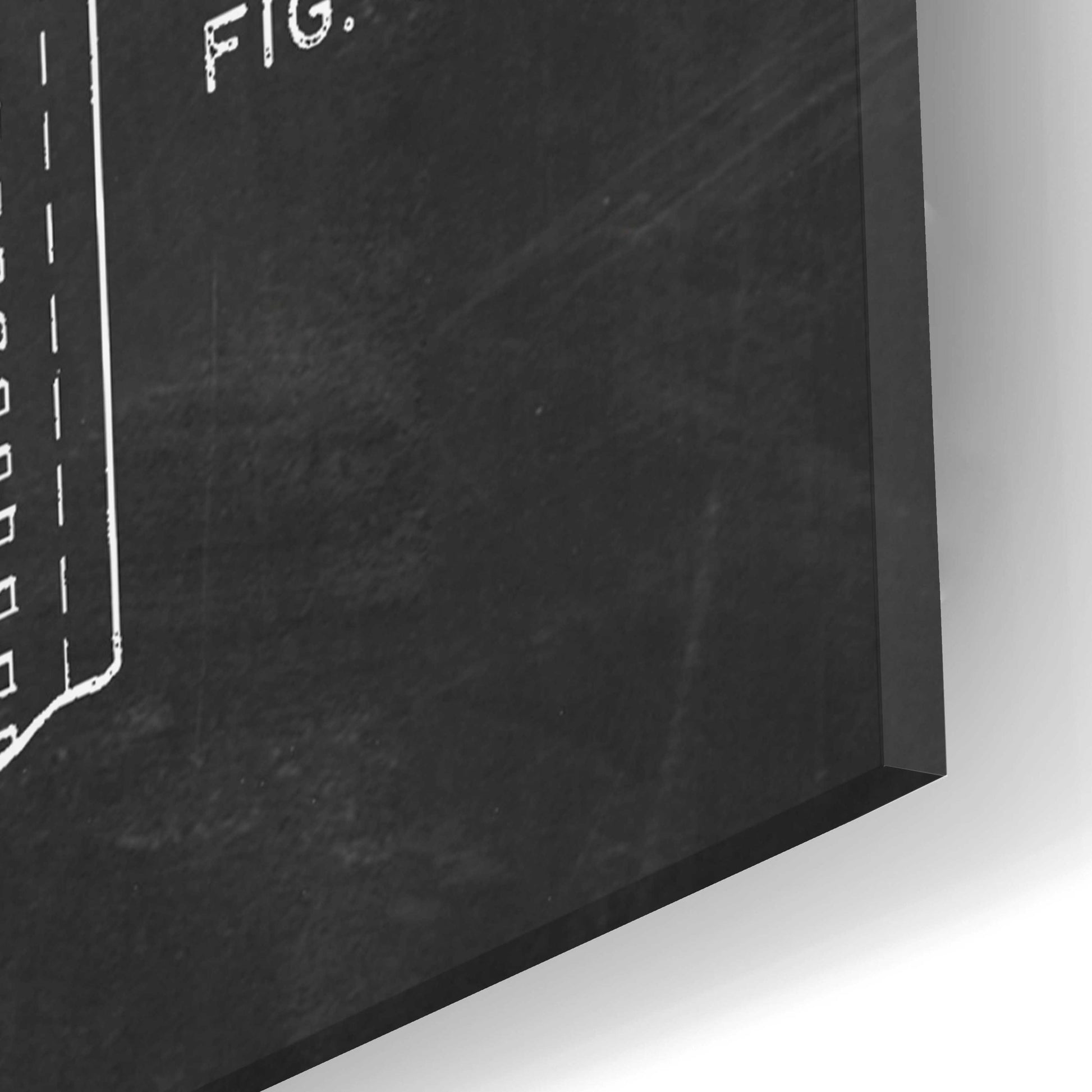 Epic Art 'Air Hockey Blueprint Patent Chalkboard,' Acrylic Glass Wall Art,16x24