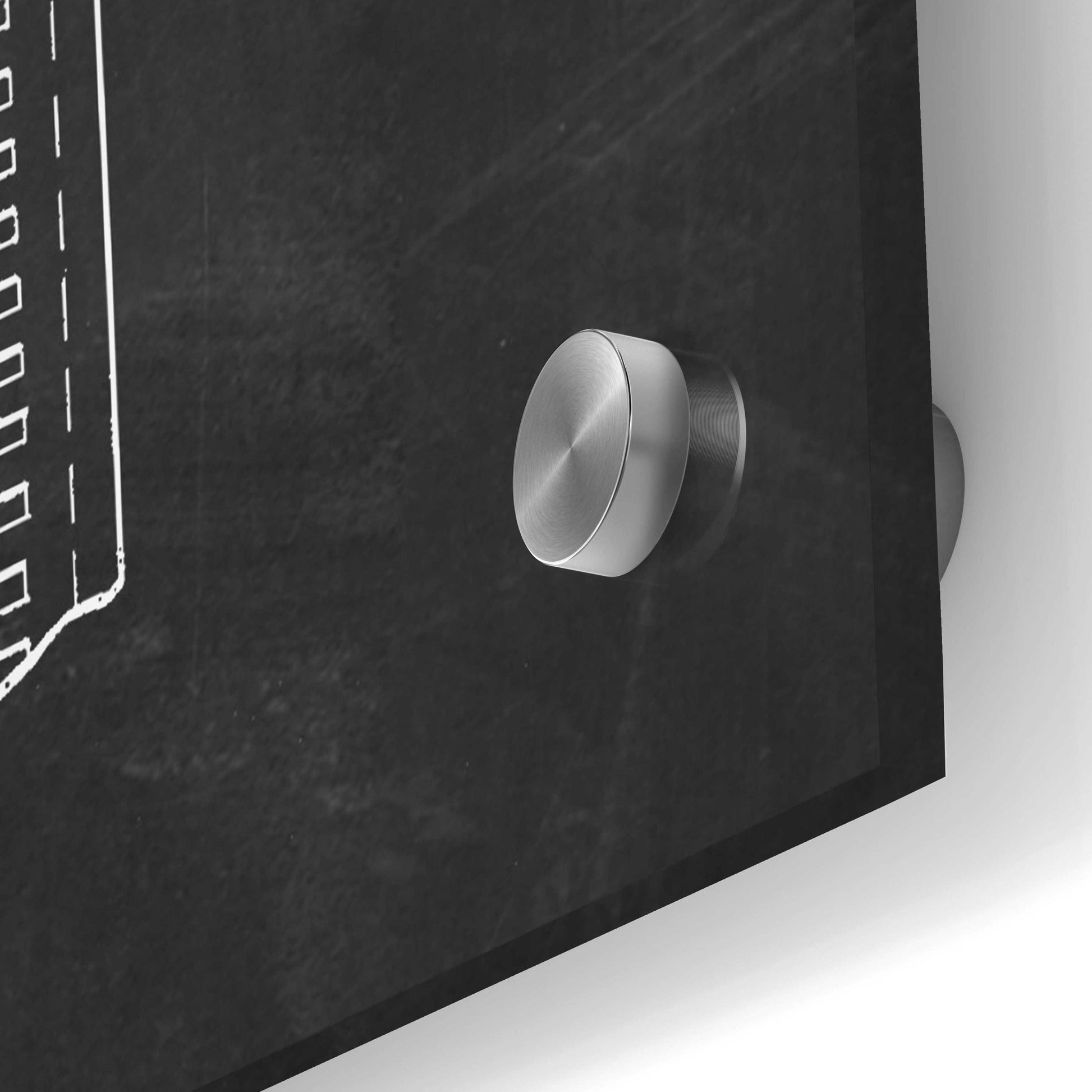 Epic Art 'Air Hockey Blueprint Patent Chalkboard,' Acrylic Glass Wall Art,24x36